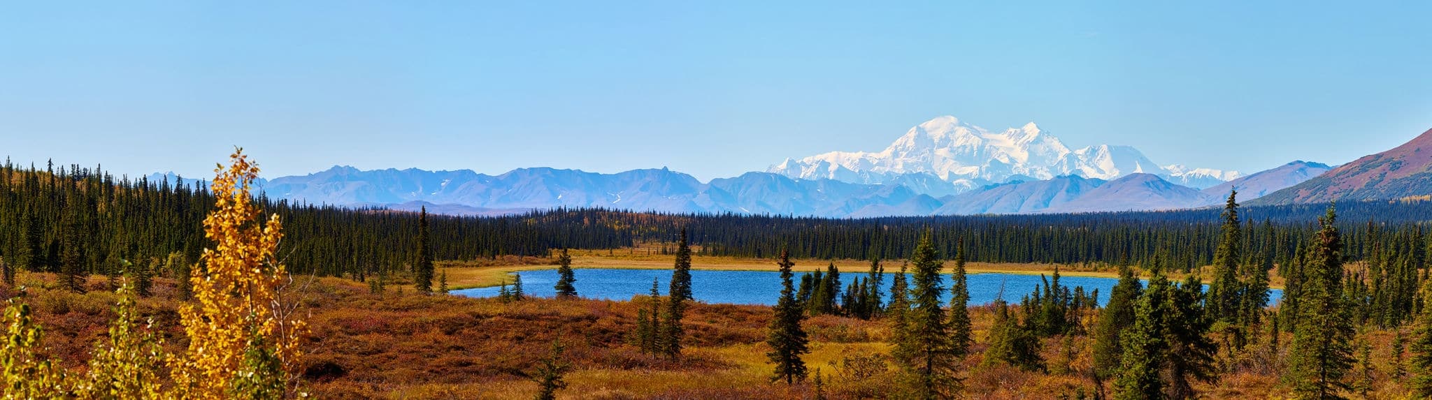 Denali, Mount McKinley, the highest mountain peak in North America, Alaska, USA