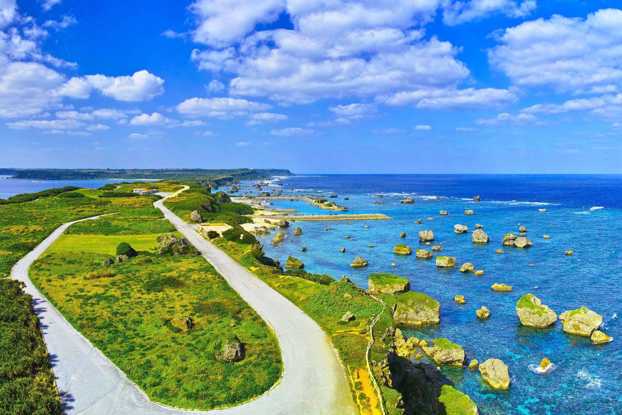 Miyakojima. Landscape seen from East Hen'nazaki Lighthouse