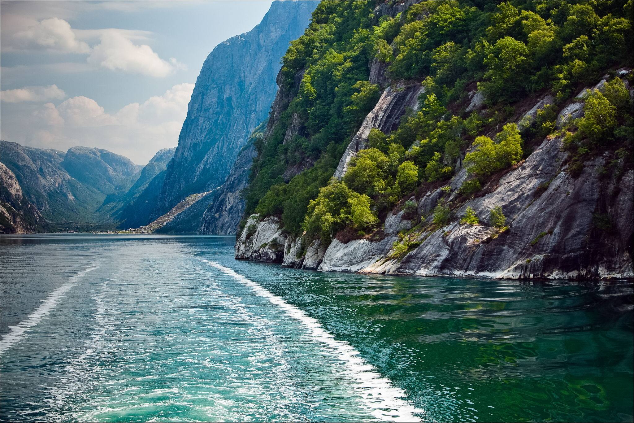 very beautiful natural landscape at geirangerfjord in norway