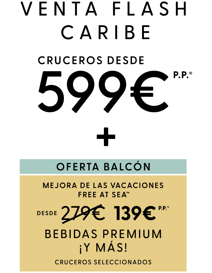 50 % de DESCUENTO en todos los cruceros
