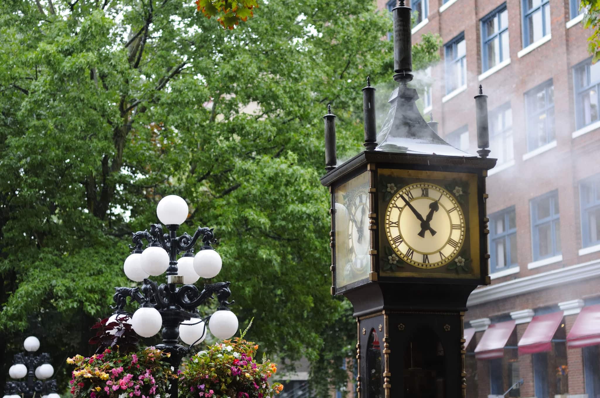 Steam-powered clock found at Gastown (a national historic site) located in Vancouver, British Columbia