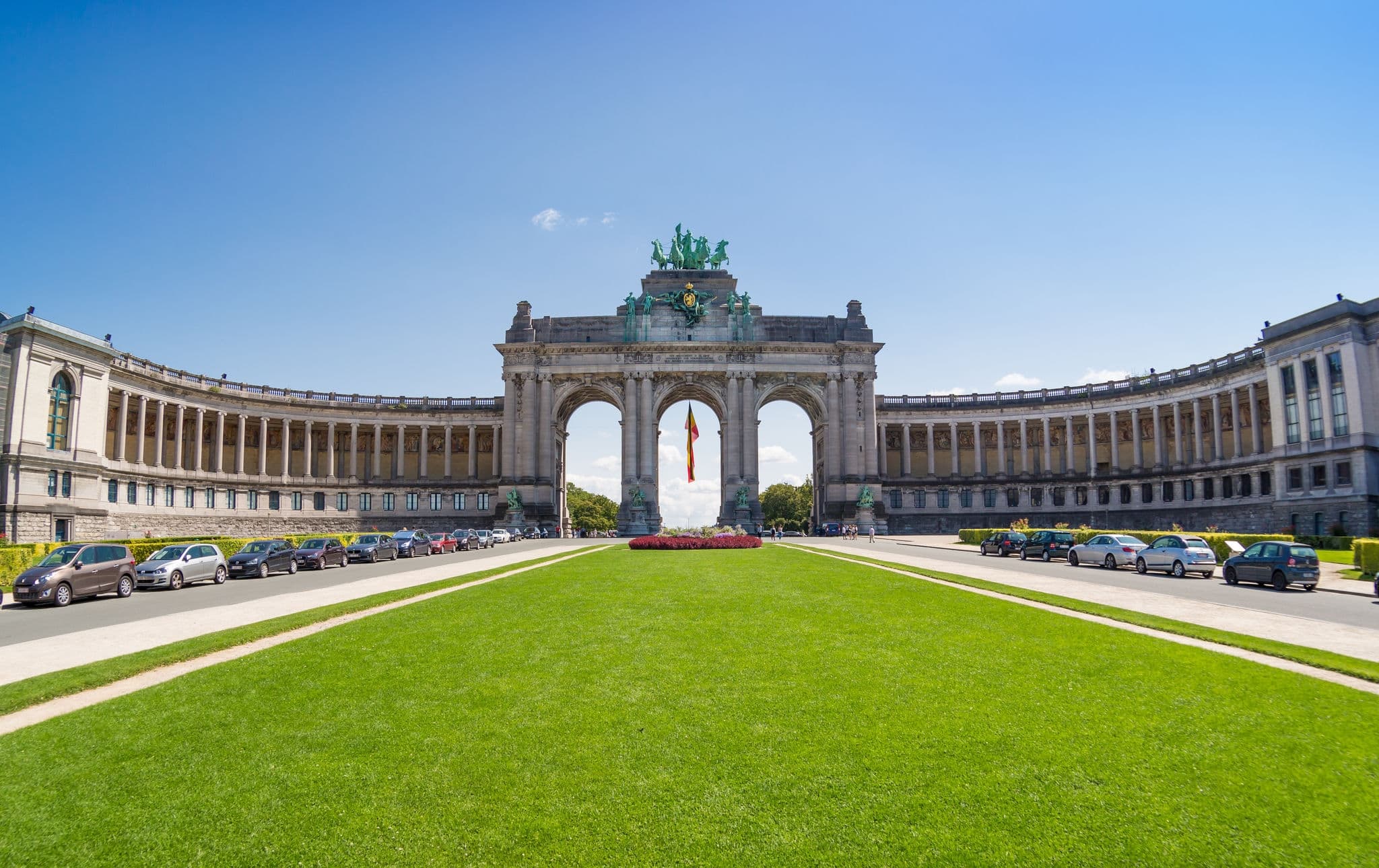 The Triumphal Arch or Arc de Triomphe in Brussels, Belgium