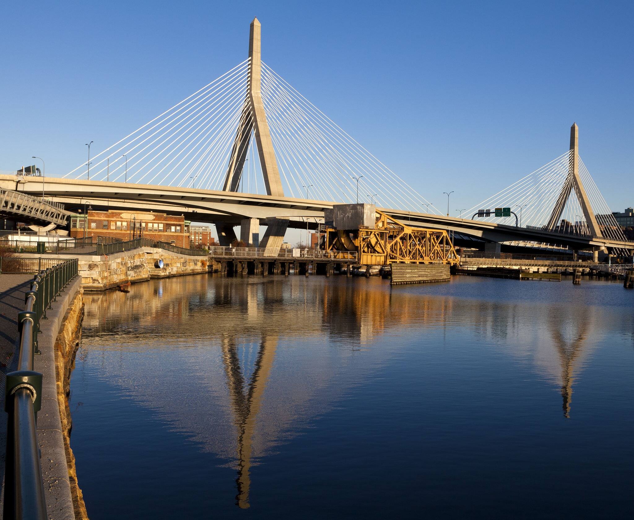 The Zakim Bridge in Boston, Massachusetts - USA.