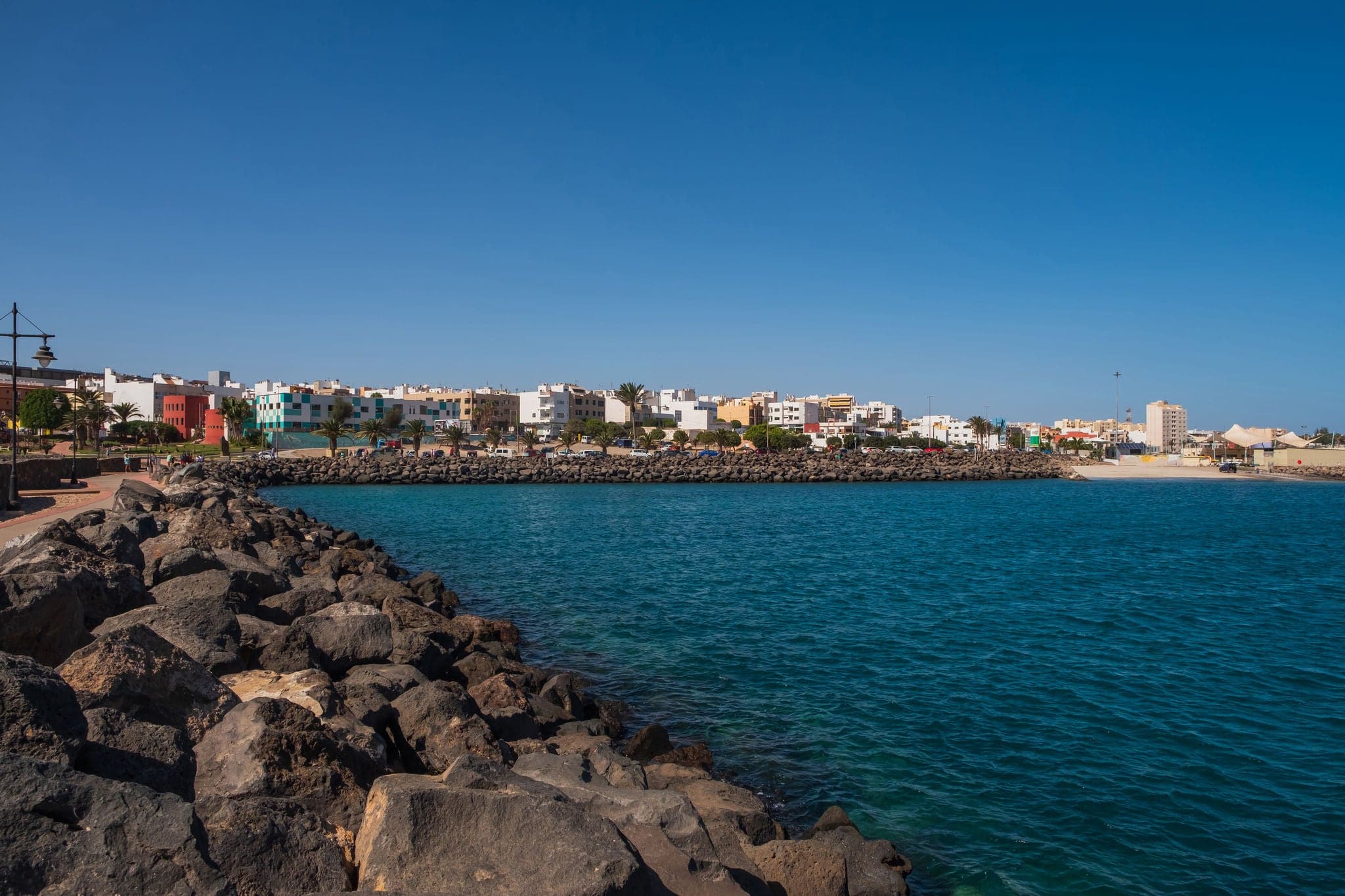 Port of Puerto del Rosario. Fuerteventura island. Spain. October 2019