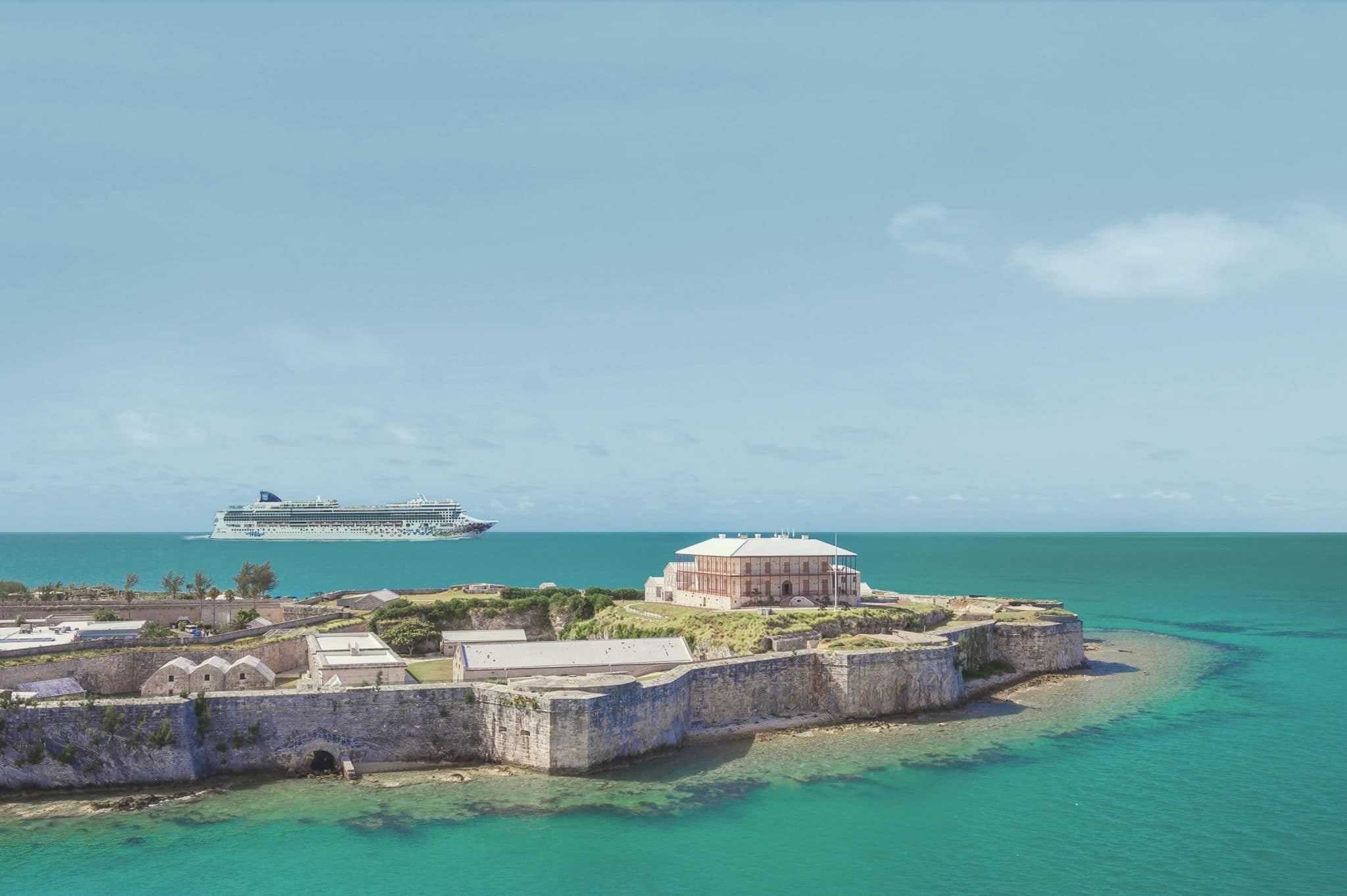 View from above on the Commissioner's house in King's Wharf, Bermuda