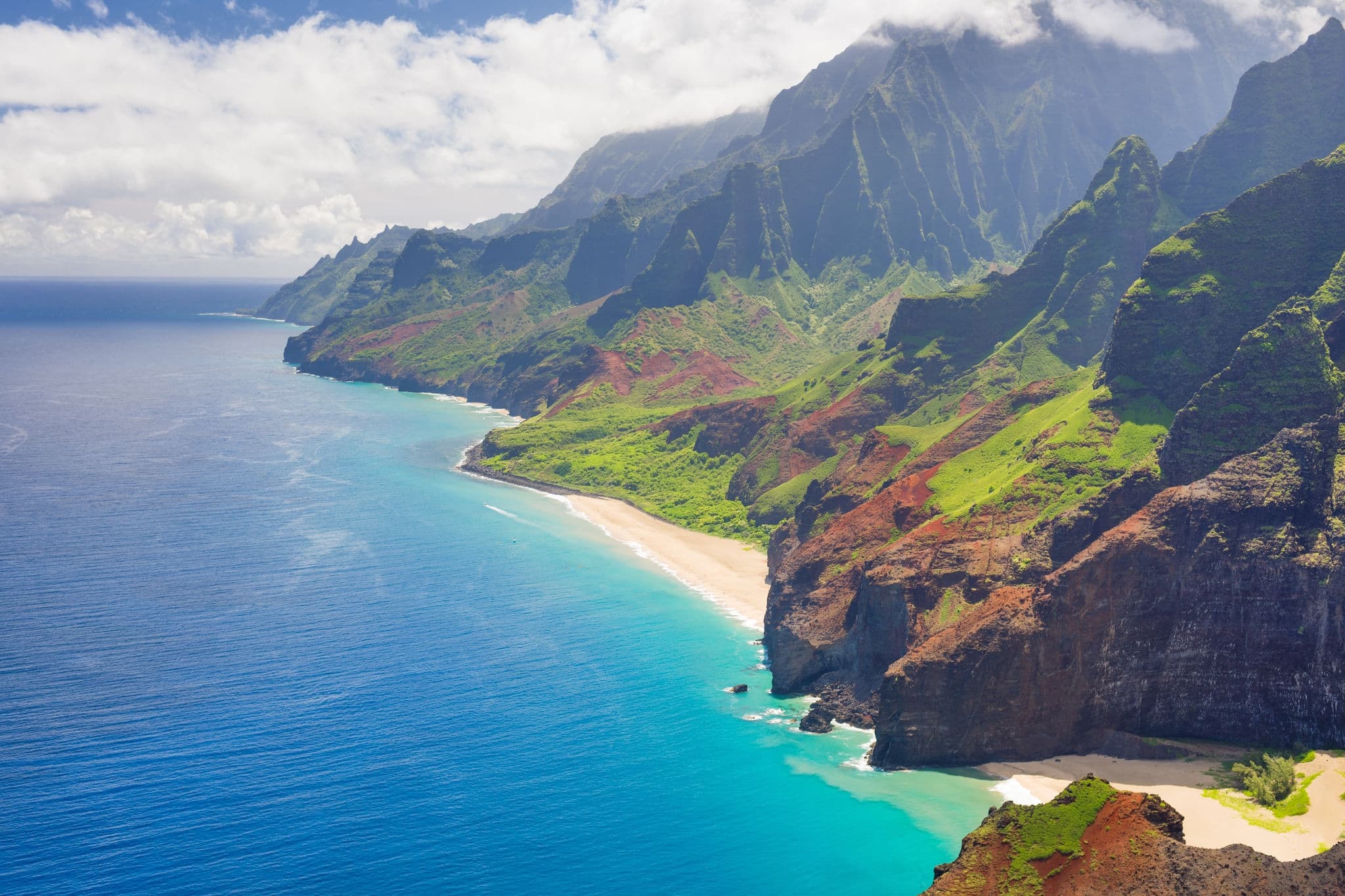 View on Na Pali Cost on Kauai island on Hawaii