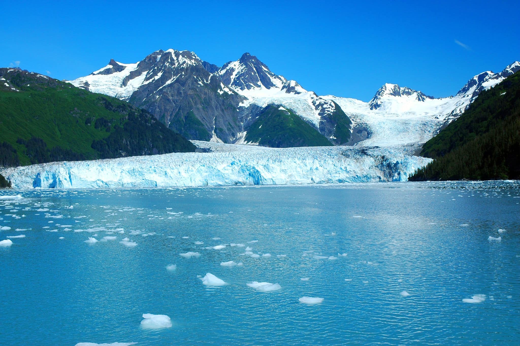 Meares Glacier, Prince William Sound, Alaska, America