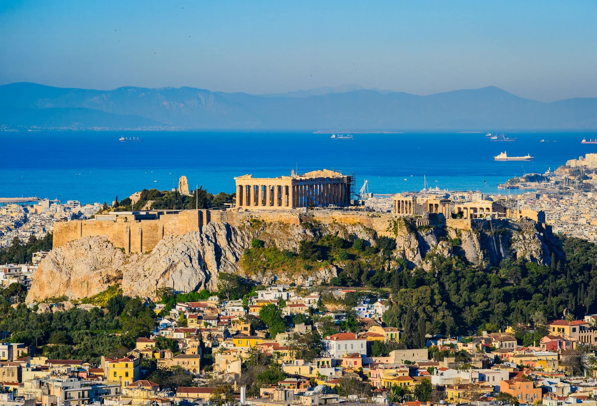 The Acropolis with the Parthenon in Athens, Greece