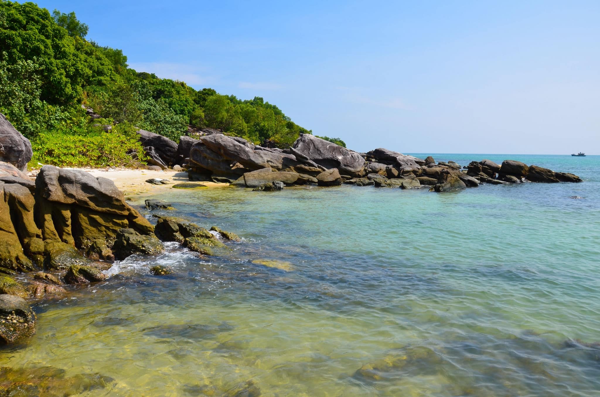Rocks and Cliffs at Bai Kem forest in Phu Quoc island. Phu Quoc is the best island for tourist in Viet Nam. It's also near Sihanoukville, Cambodia.