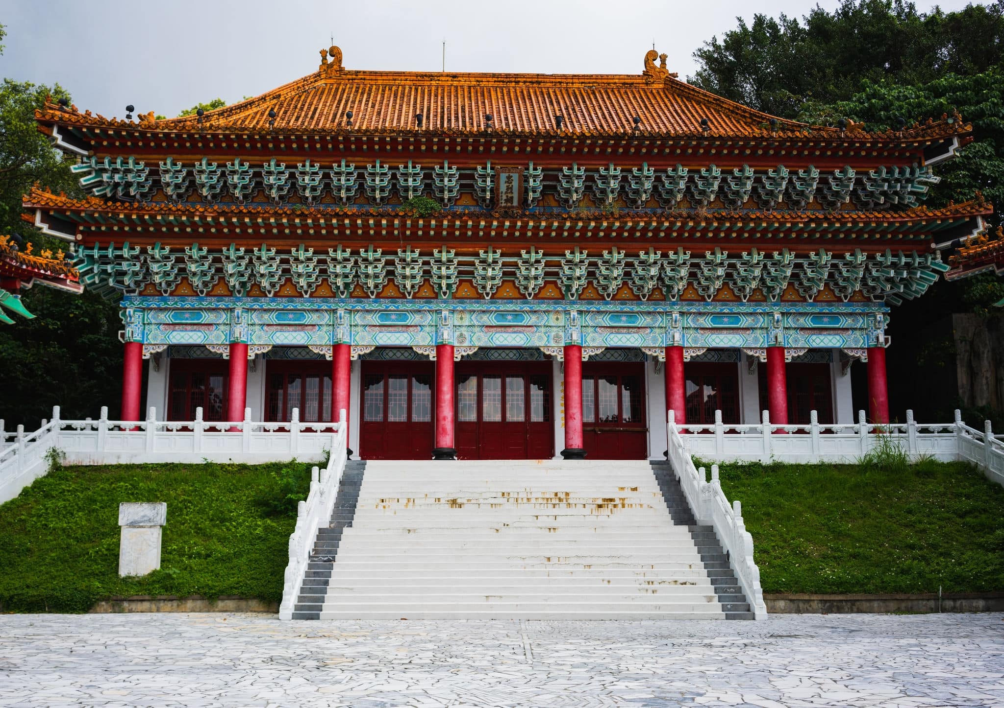 Martyrs shrine Main hall view in Hualien in Taiwan