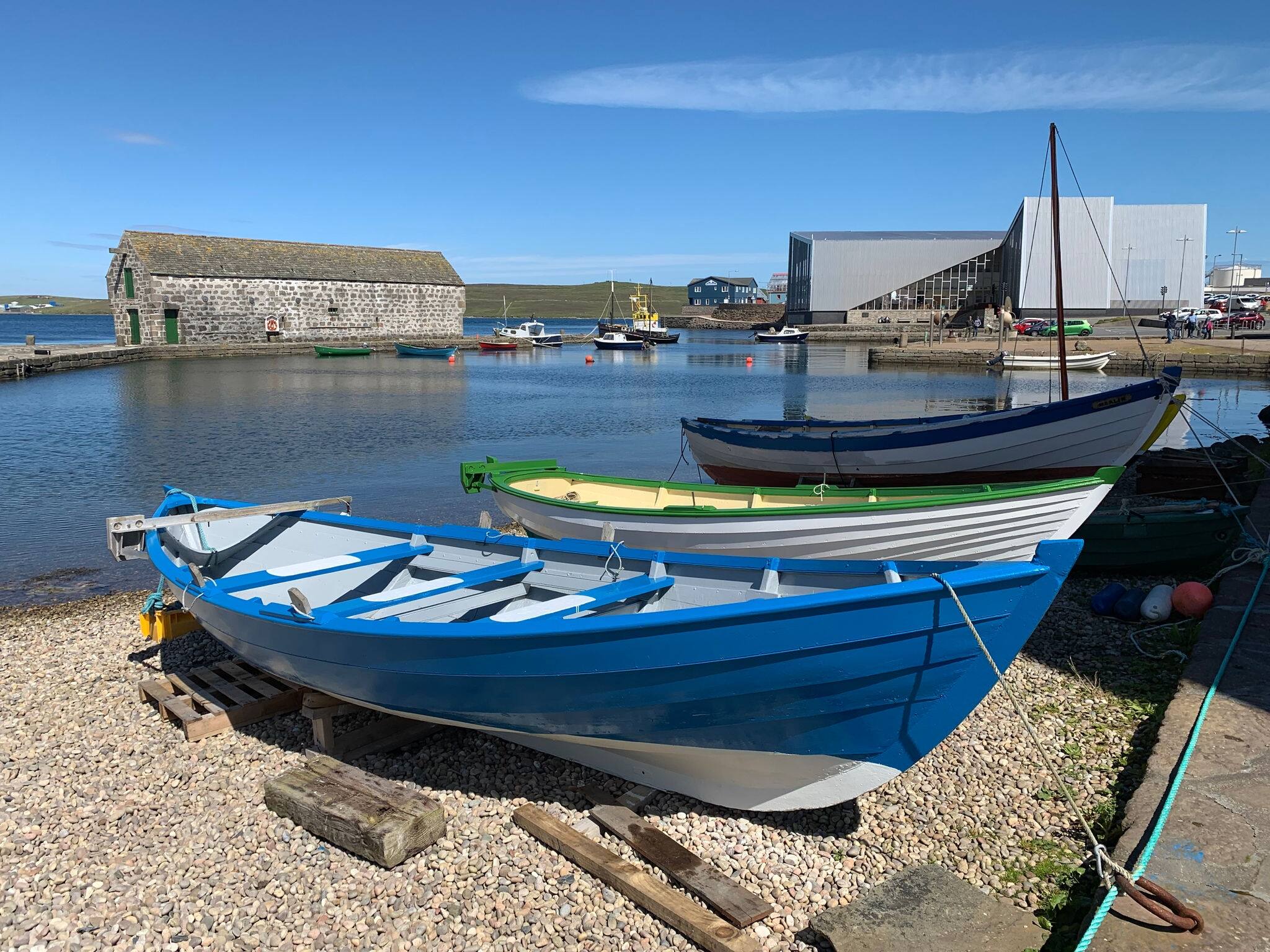 Newly painted boat in Lerwick harbour