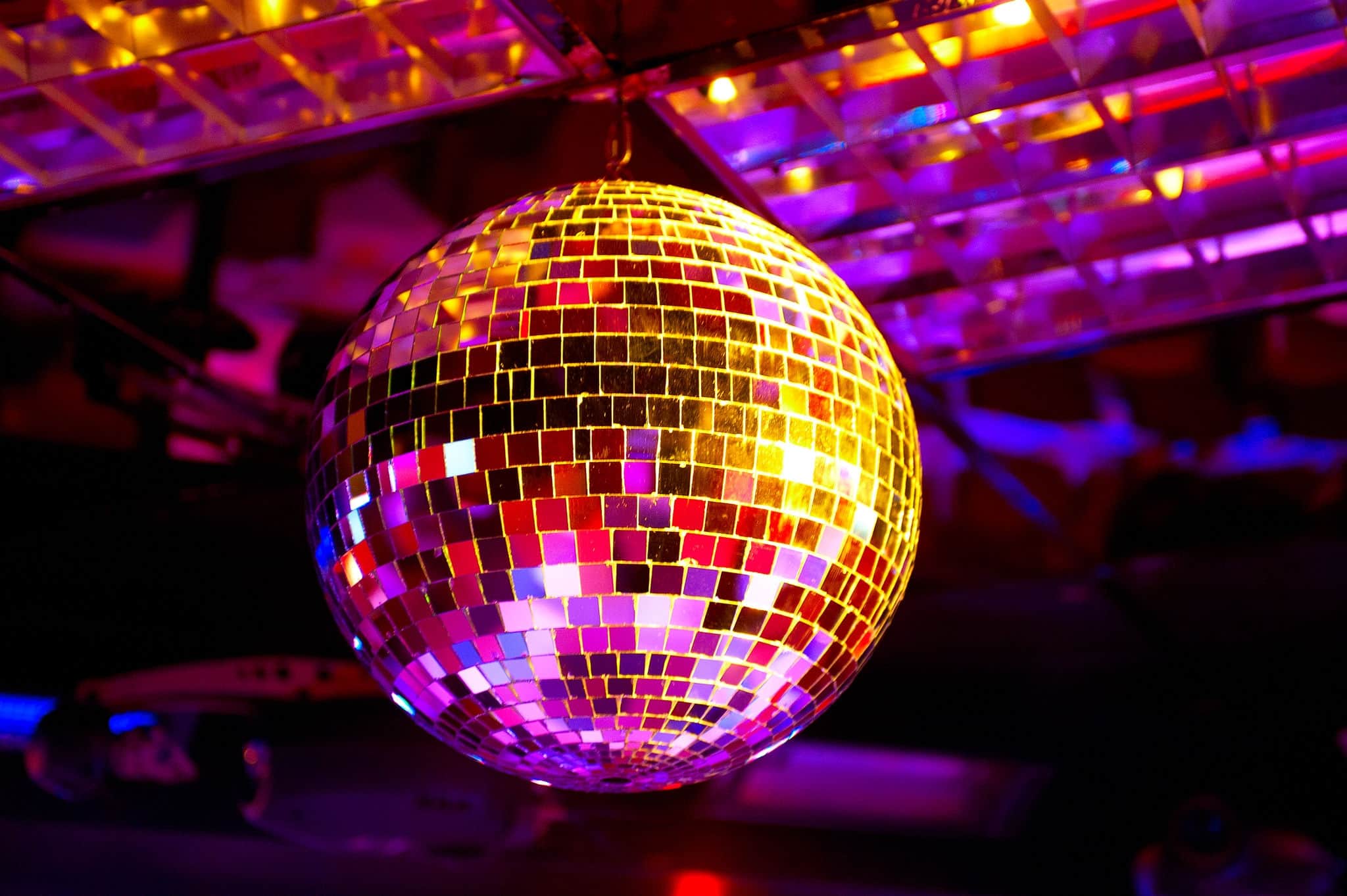 Disco ball light reflection background