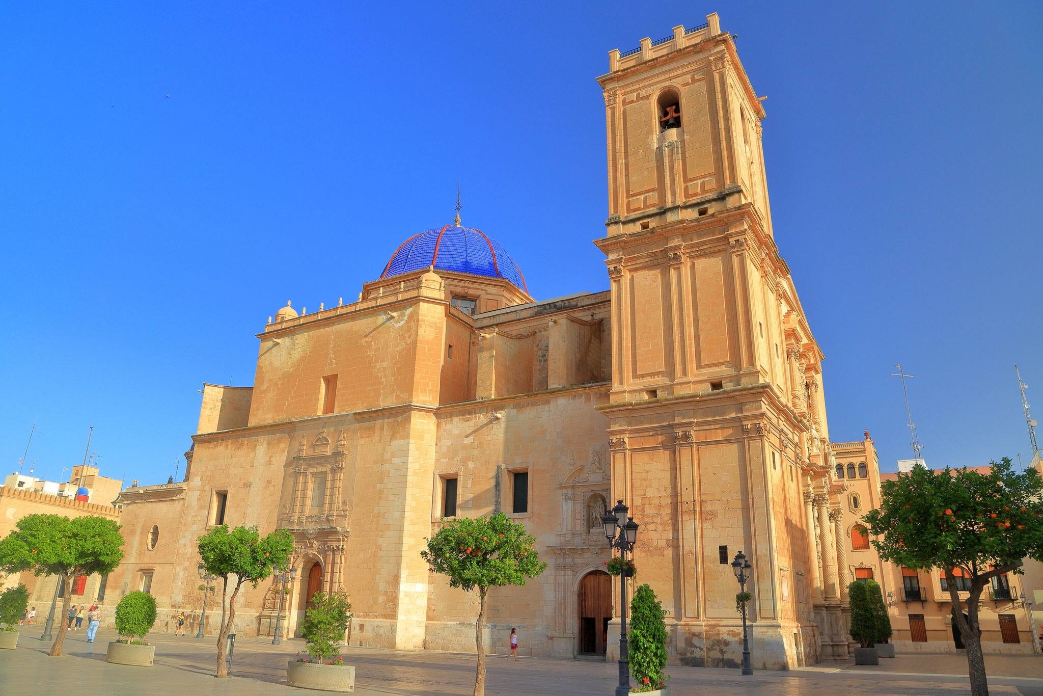 The old building of Santa Maria Basilica in Elche, Alicante, Spain