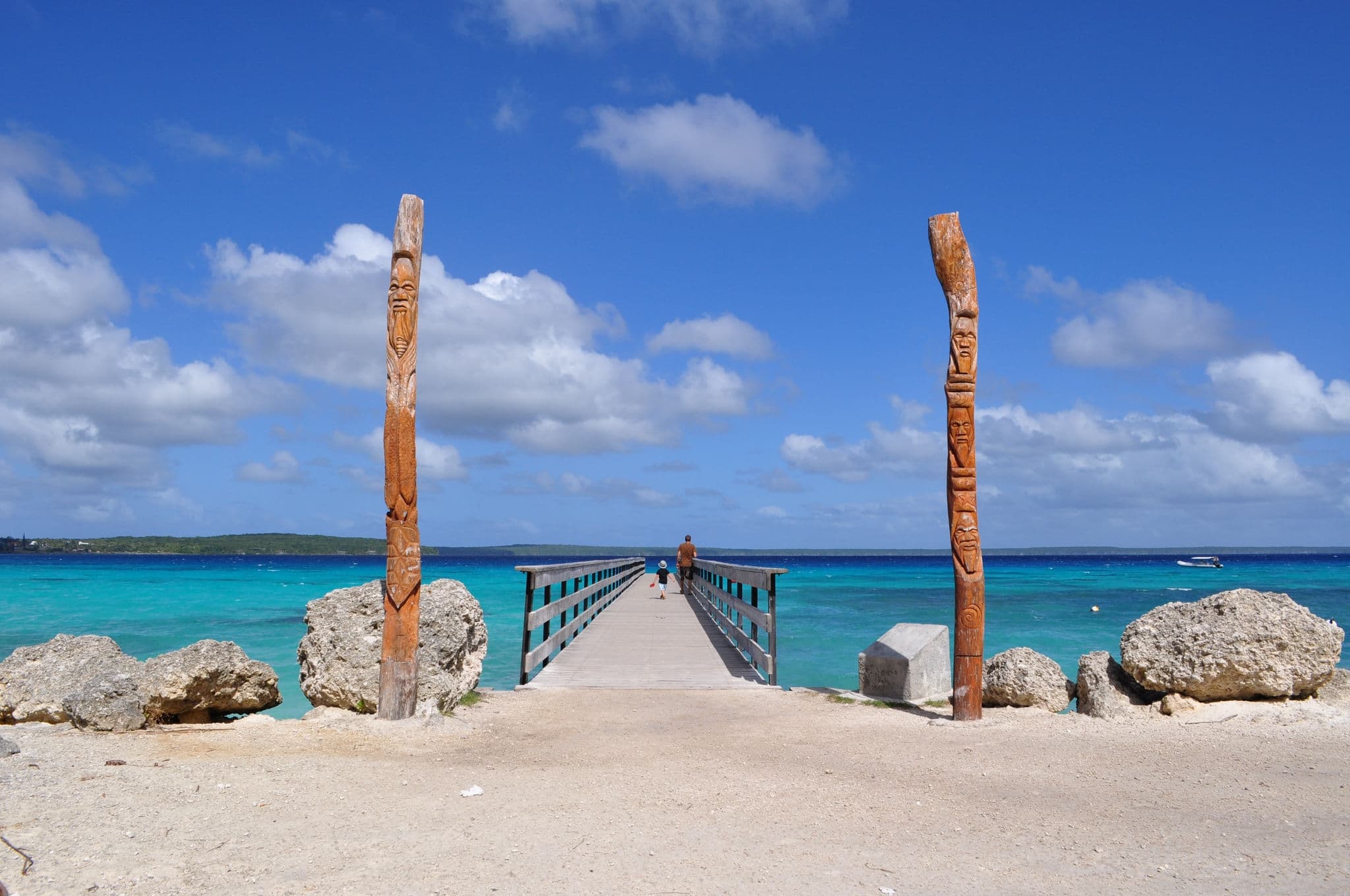 Landscape, beach and lagoon of the island of lifou new caledonia