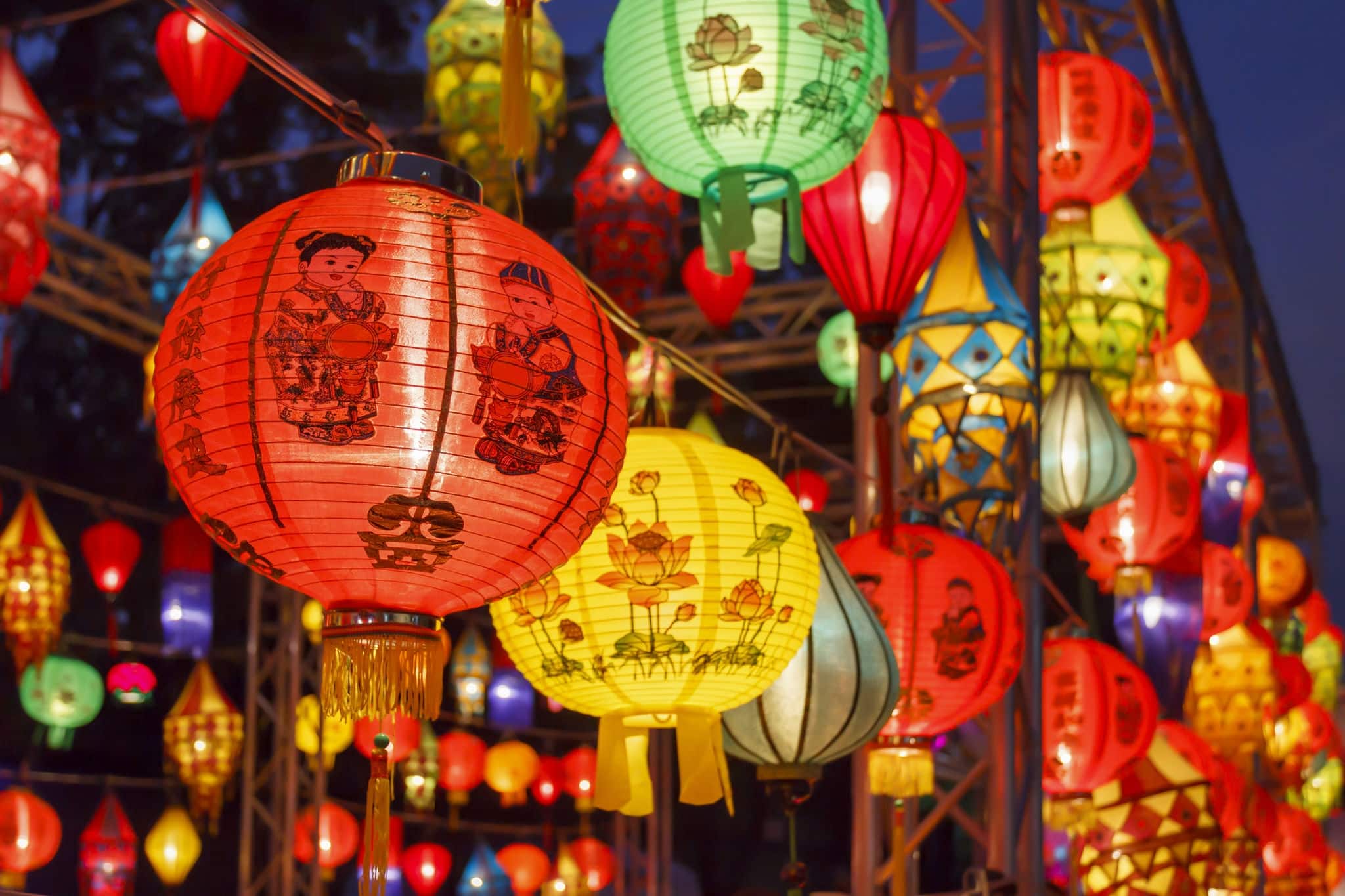Asian lanterns in international lantern festival