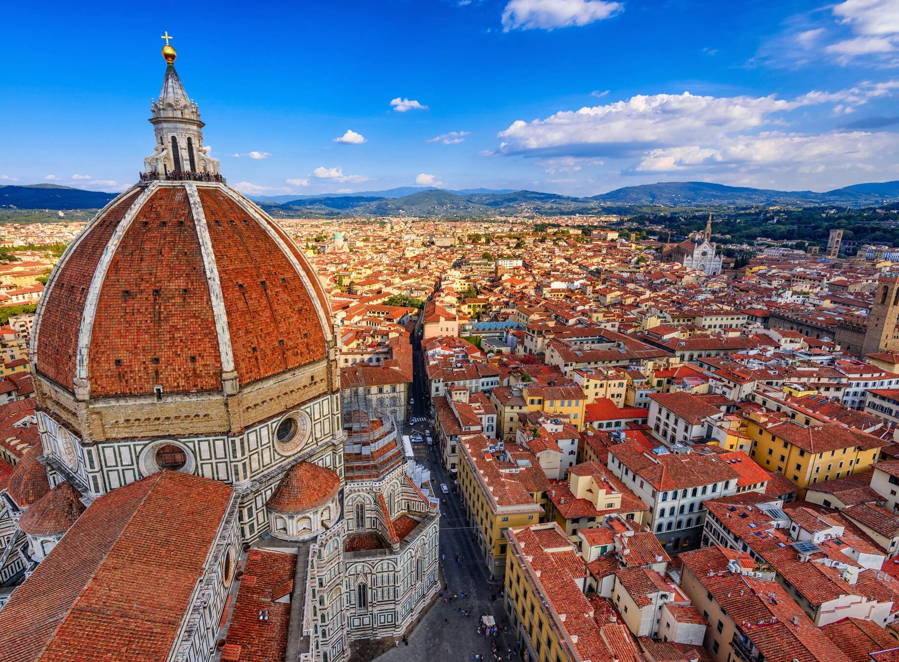 Florence Duomo. Basilica di Santa Maria del Fiore (Basilica of Saint Mary of the Flower) in Florence, Italy. Florence Duomo is one of main landmarks in Florence
