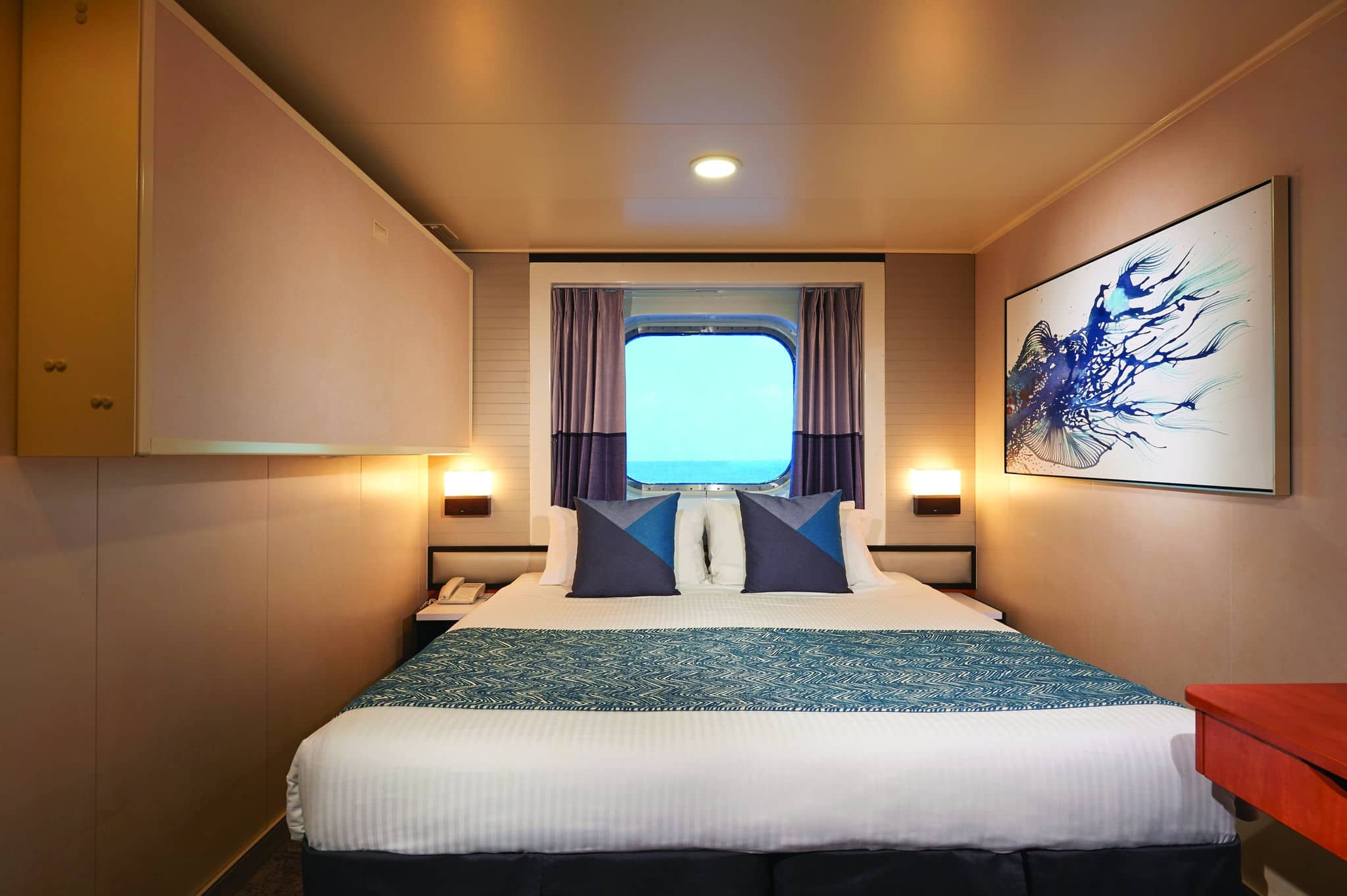 NCL Stateroom Star Oceanview with Picture Window OA Bedroom