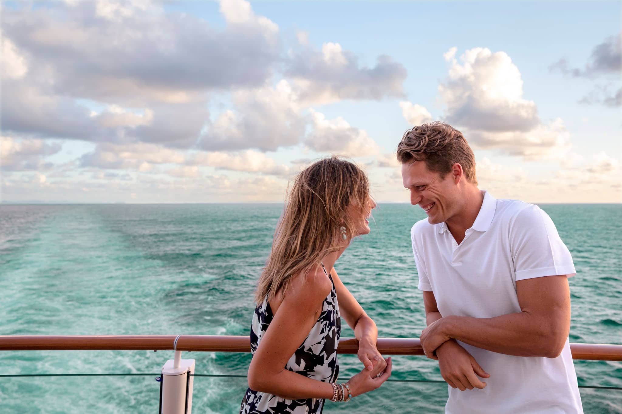 Couple enjoying the oceanview.