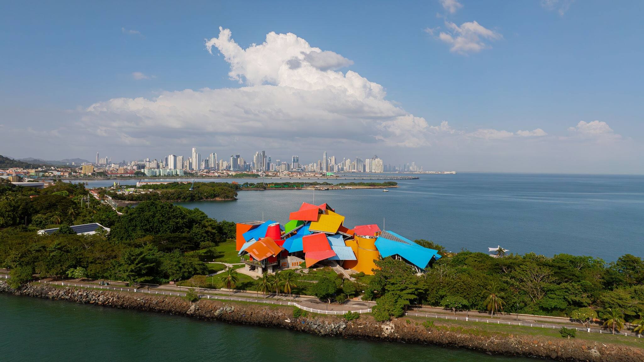 Biomuseo, museum of nature and biodiversity, Panama City, entrance to the Panama Canal