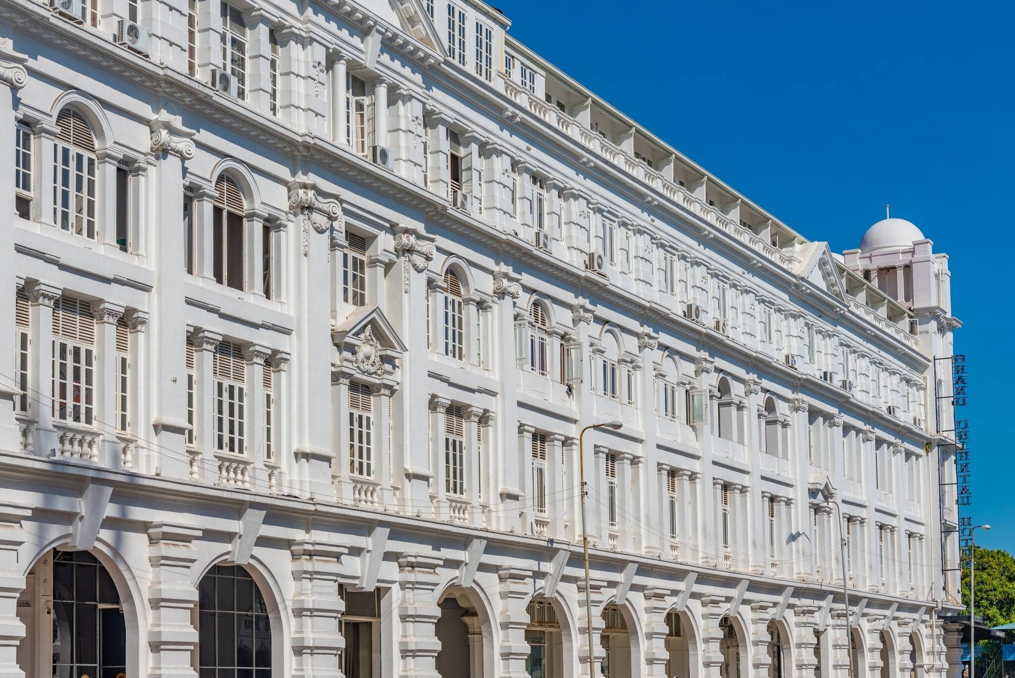 Colonial buildings in the old town of Colombo, Sri Lanka.