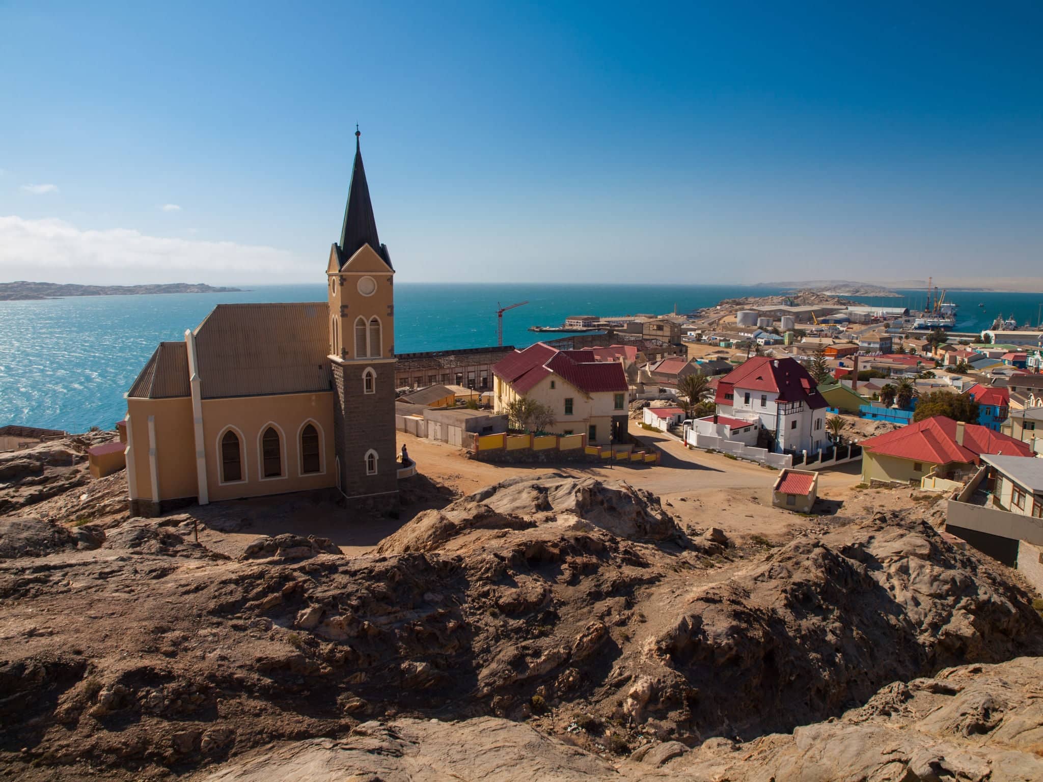 Luderitz general view with church (Namibia)