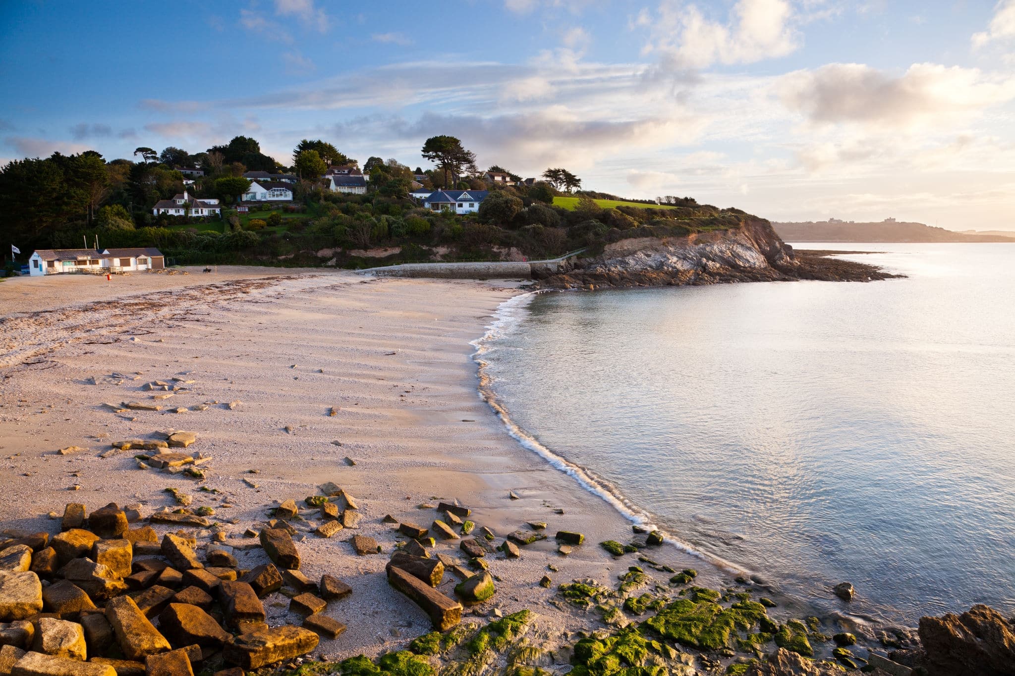 The beach at Swanpool Falmouth Cornwall England UK