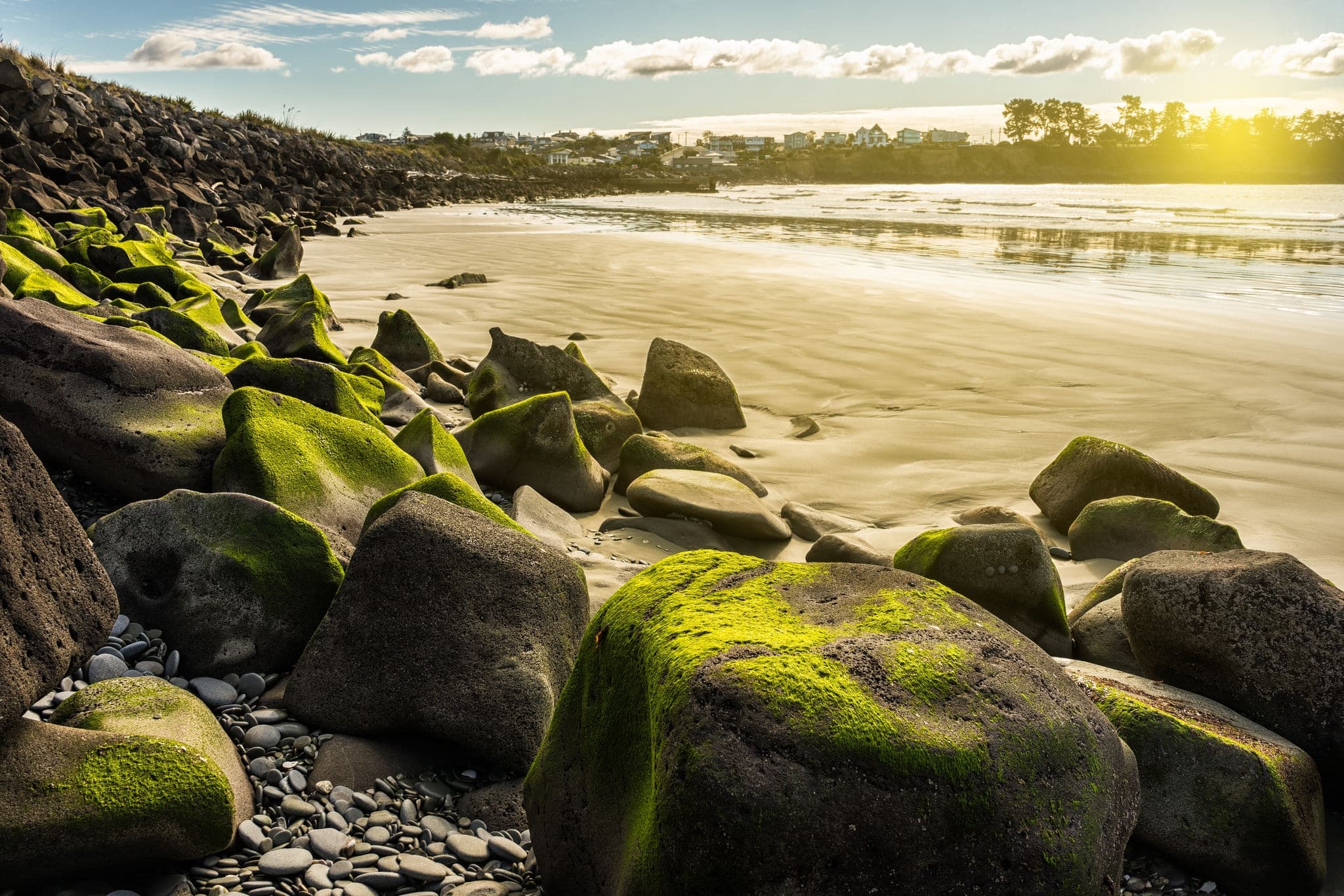 NCL-TIMARU-CRUISE-FUNFACTS-CAROLINE-BAY-BEACH.JPG beautiful seascape of Caroline Bay Beach in Timaru, New Zealand