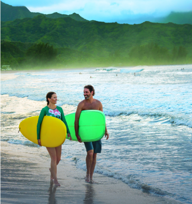 NCL-Oahu-Hawaii-Cruise-Beach-Couple-Walking