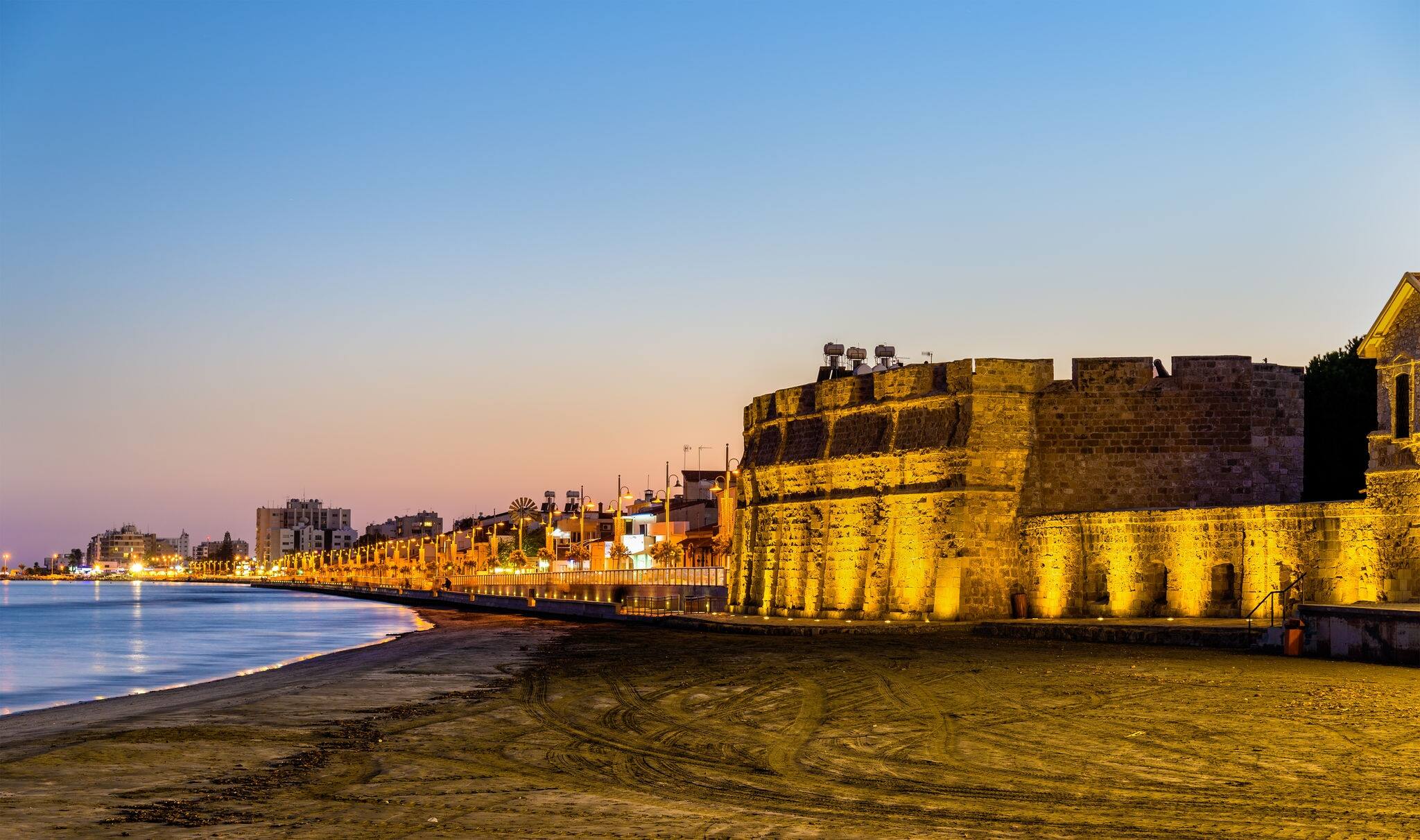 Larnaca Castle, the southern coast of Cyprus