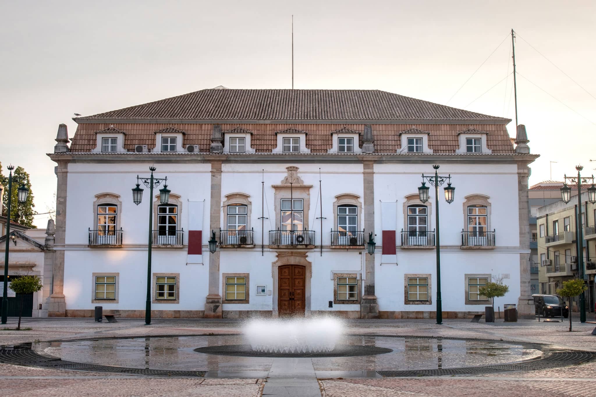 View of the Portimao city hall building located in Portugal.
