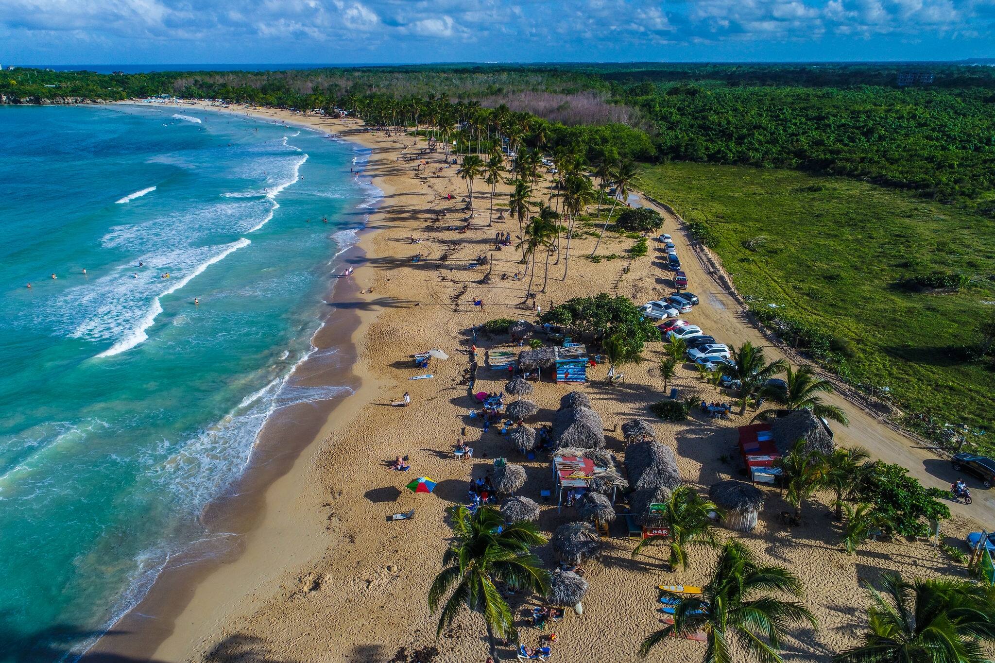 dominican republic beaches taken with drone