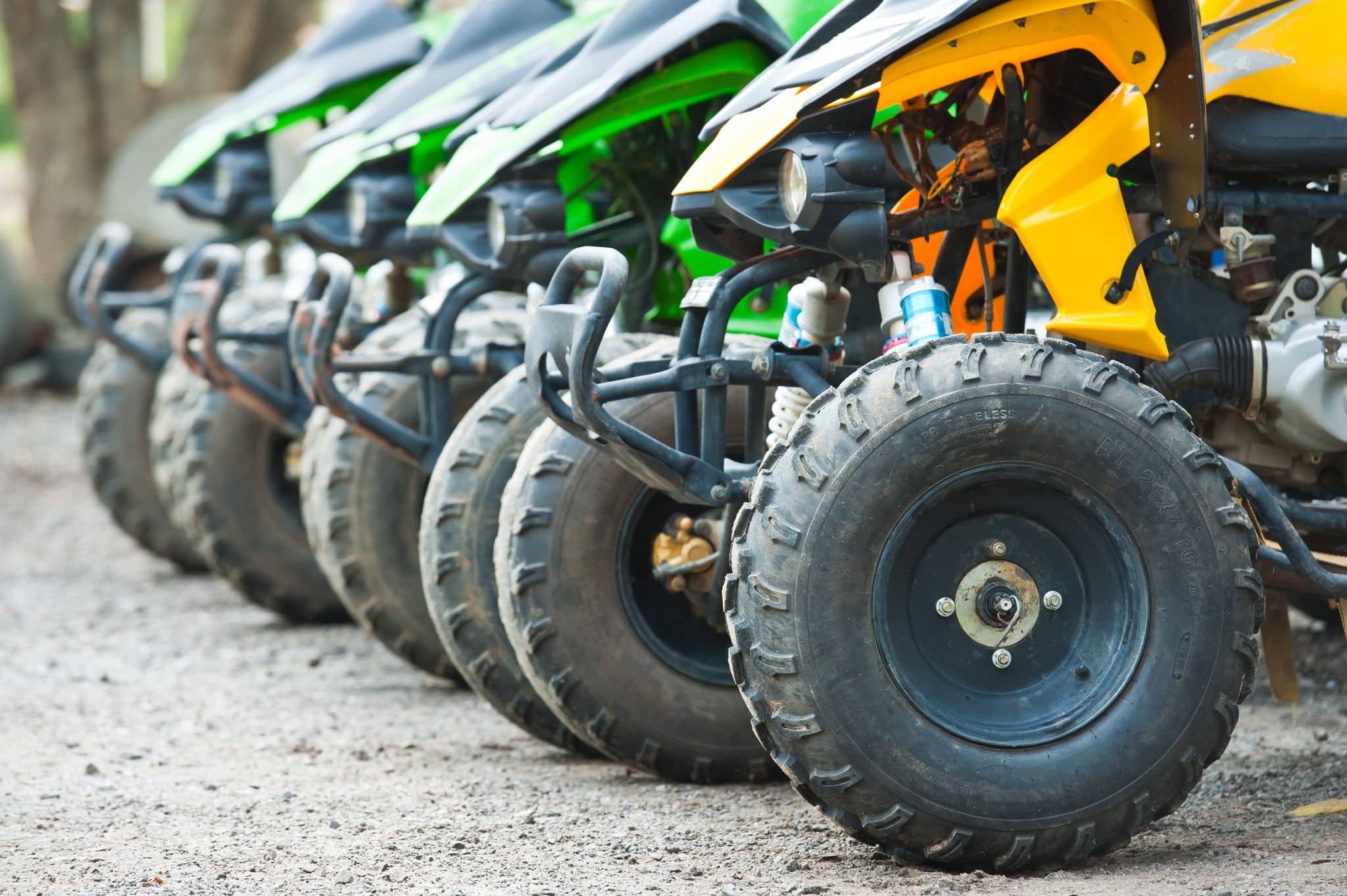 line up of offroad car