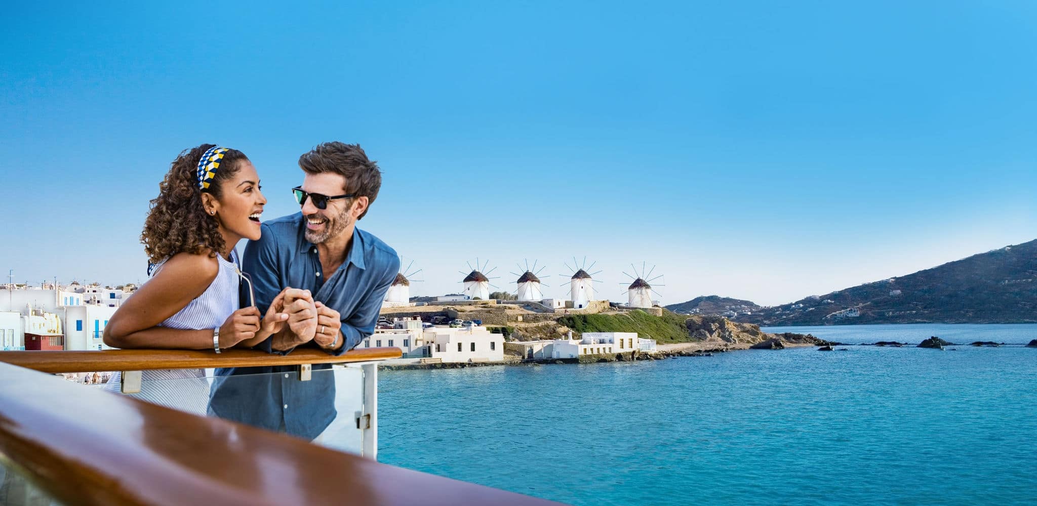 Couple in Mykonos, Greece.