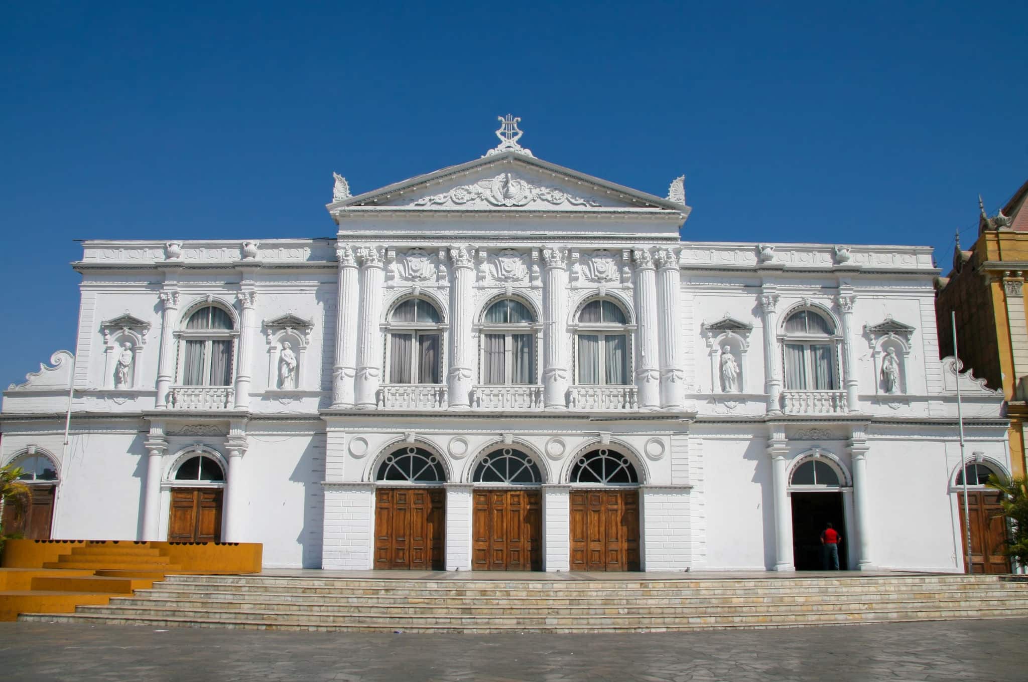 Opera House (Teatro Municipal) on Plaza Prat in the city of Iquique in the Atacama desert region in Norte Grande, Chile.