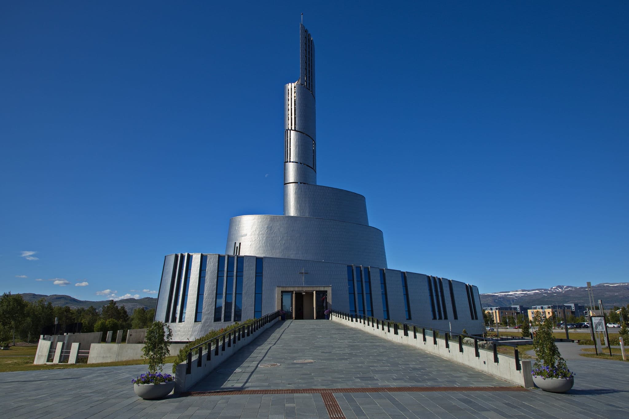 Northern Lights Cathedral church in Alta in Troms og Finnmark county, Norway, Europe