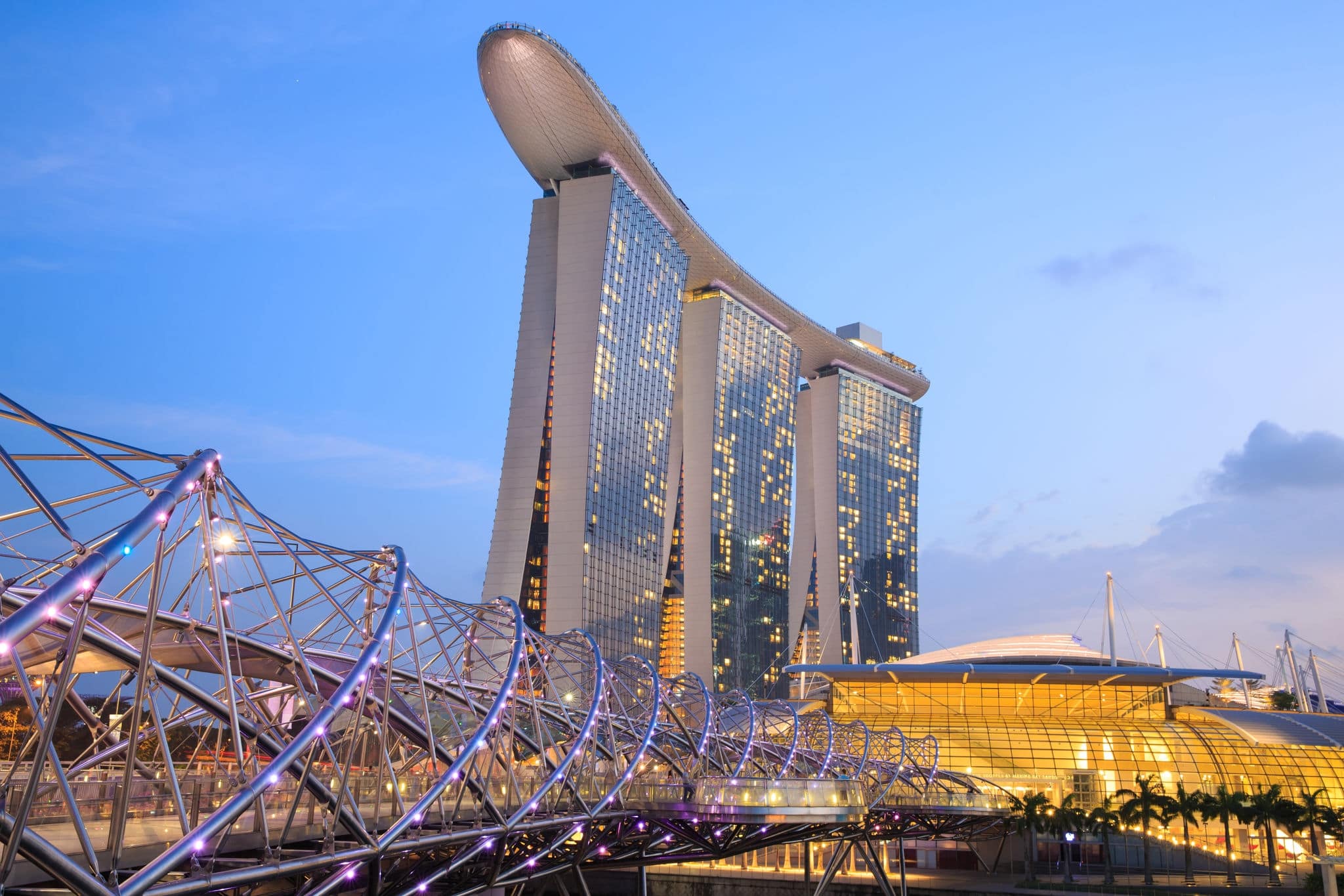 The Marina Bay Sands Resort Hotel on Feb 13, 2014 in Singapore. Marina Bay Sands is an integrated resort and billed as the world's most expensive standalone casino property.
