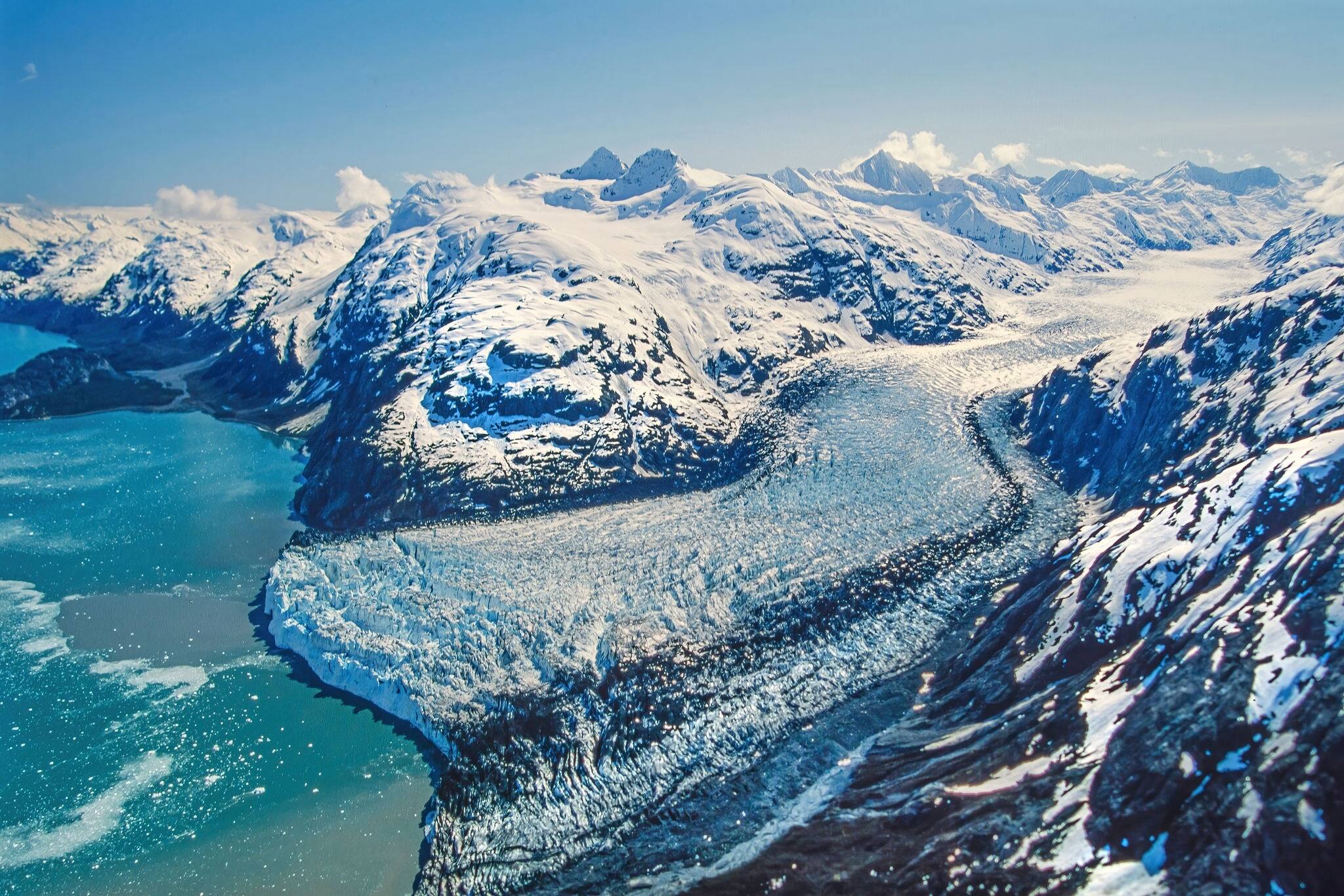 An aerial image of Alaska