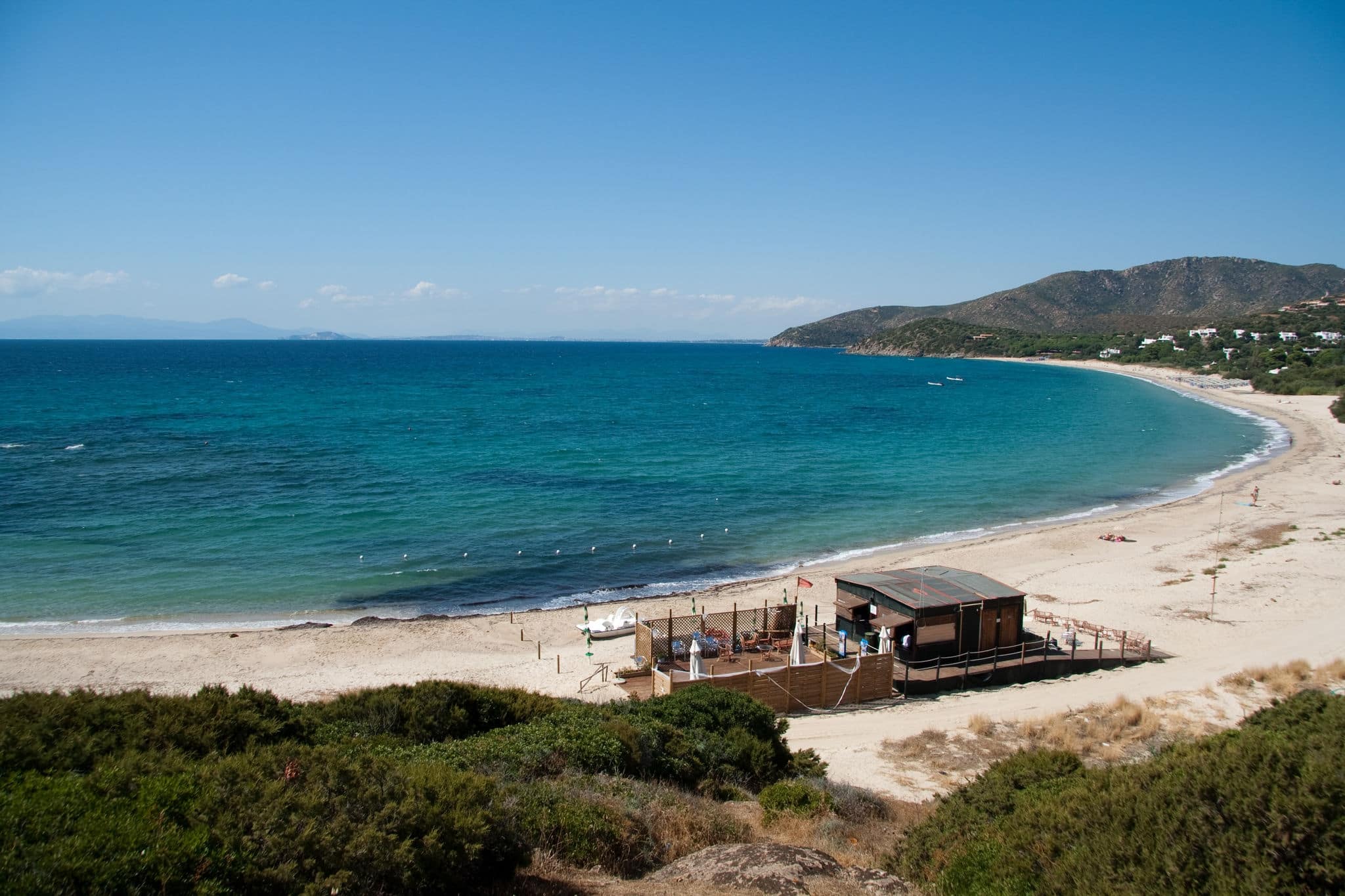 Cala Serena beach in south sardinia