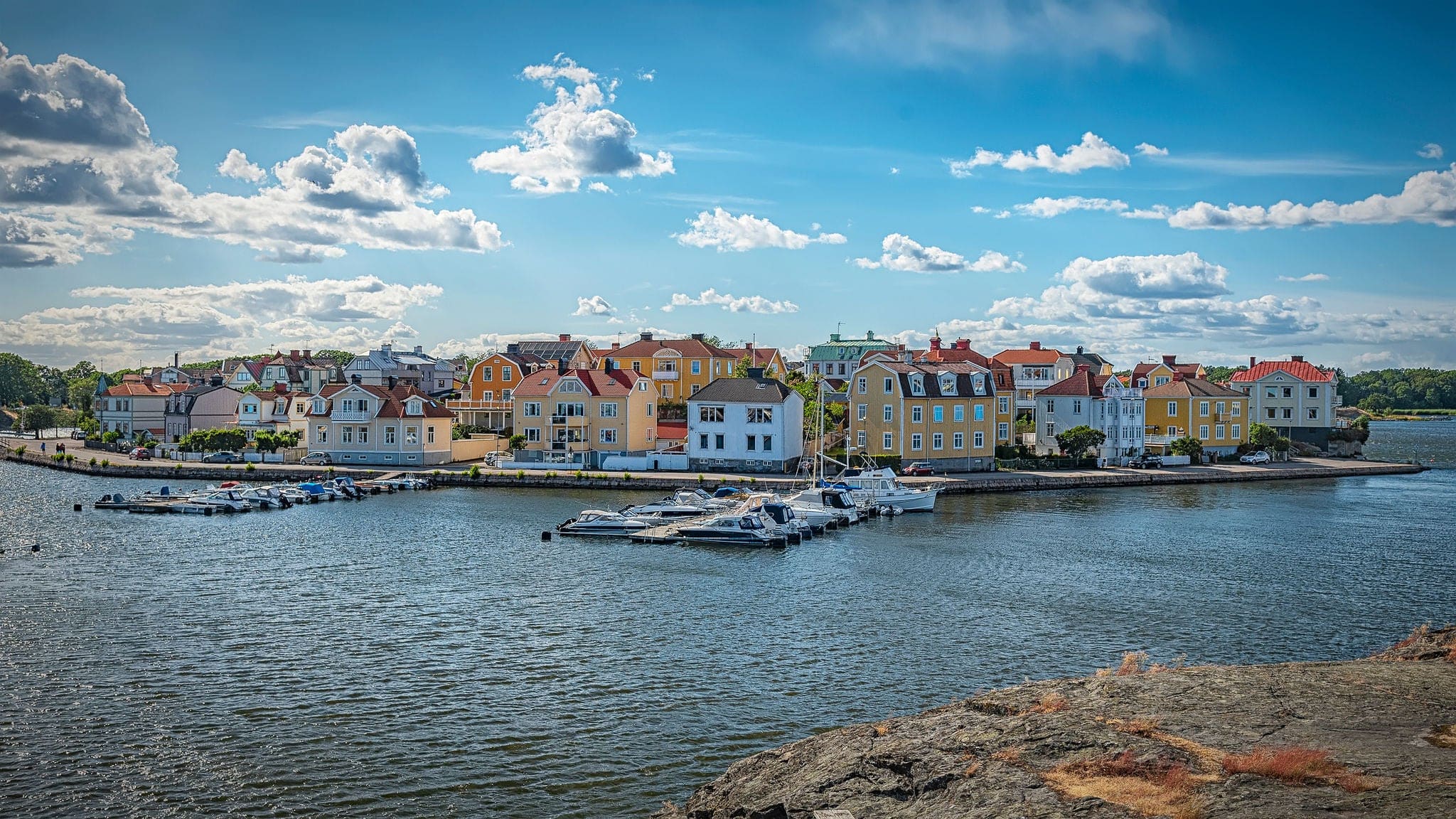 A view of ekholmen island at Karlskrona in Sweden.