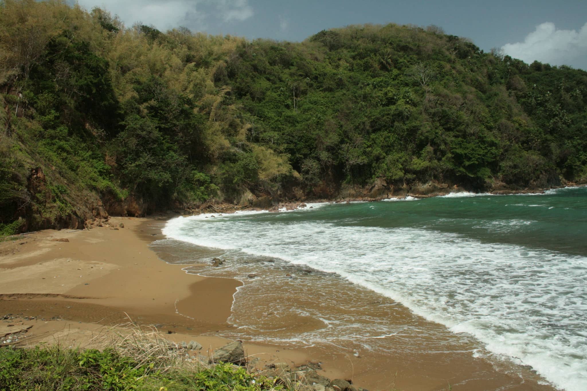 Immaculate beach in Scarborough, Ward of Tobago, Trinidad and Tobago