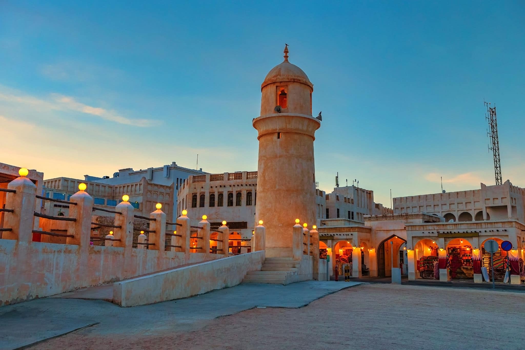 Souq Waqif is a souq in Doha, in the state of Qatar. The souq is noted for selling traditional garments, spices, handicrafts, and souvenirs.