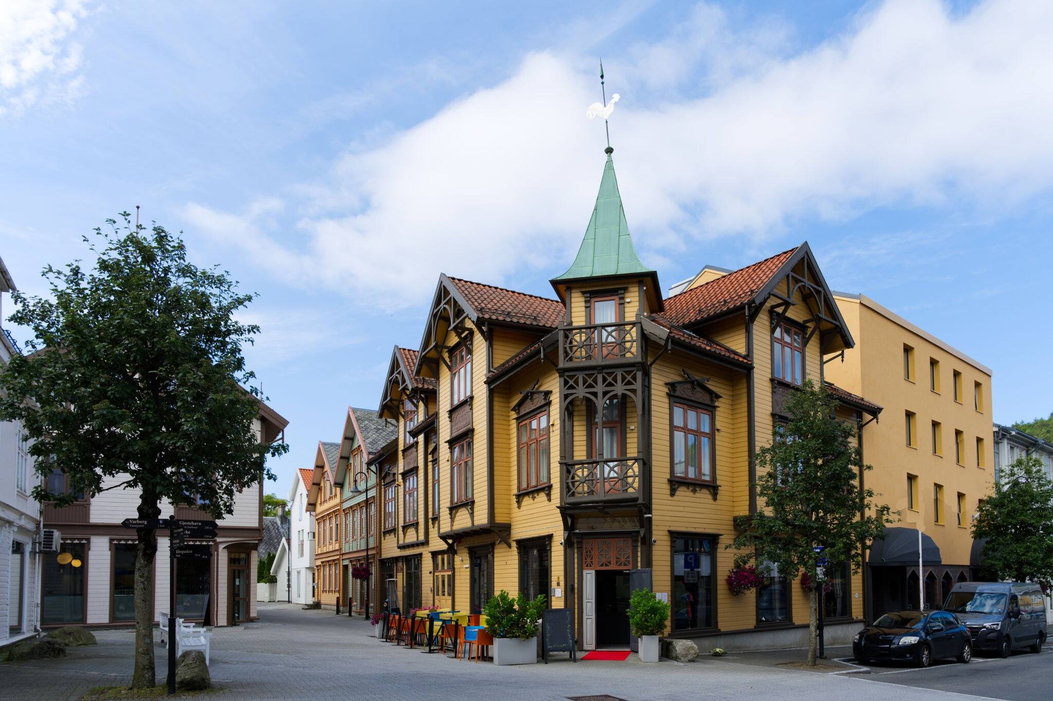 Egersund Norway historical street and house in Europe