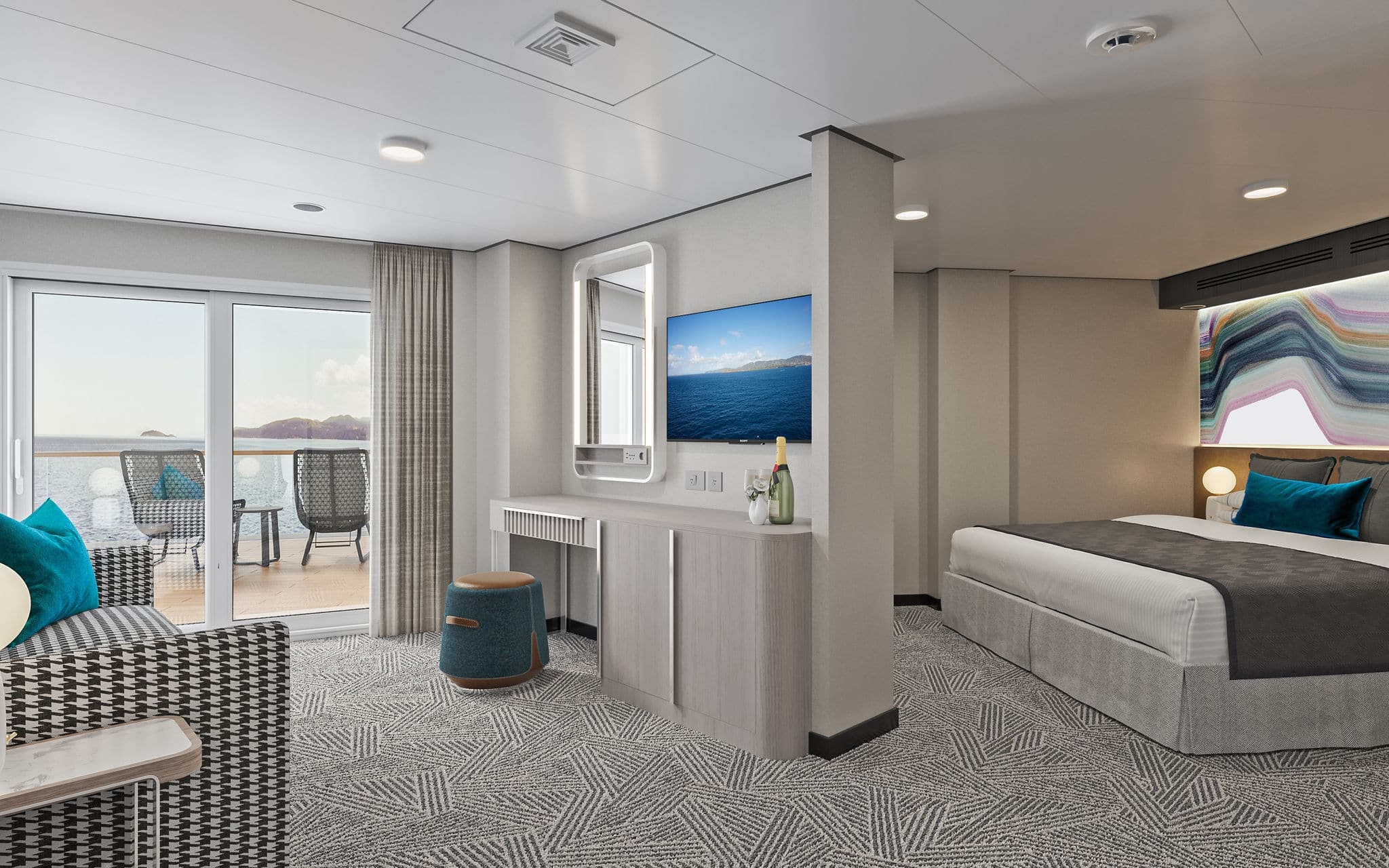 Aft-Facing Suite with Large Balcony