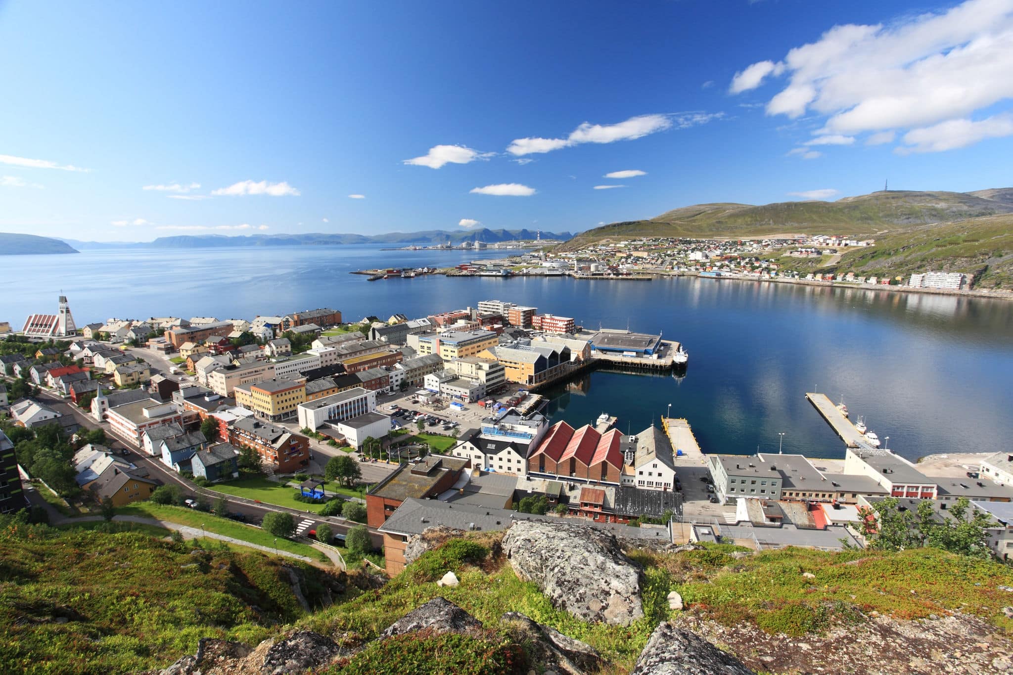 Hammerfest town in the north of Norway