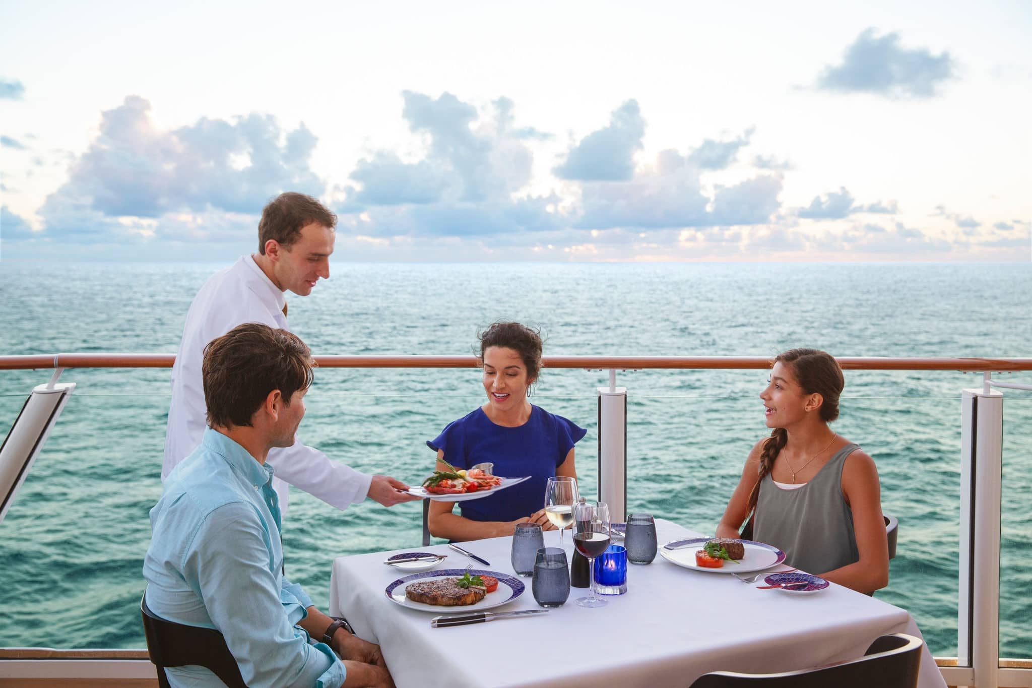 Family Dining on Waterfront