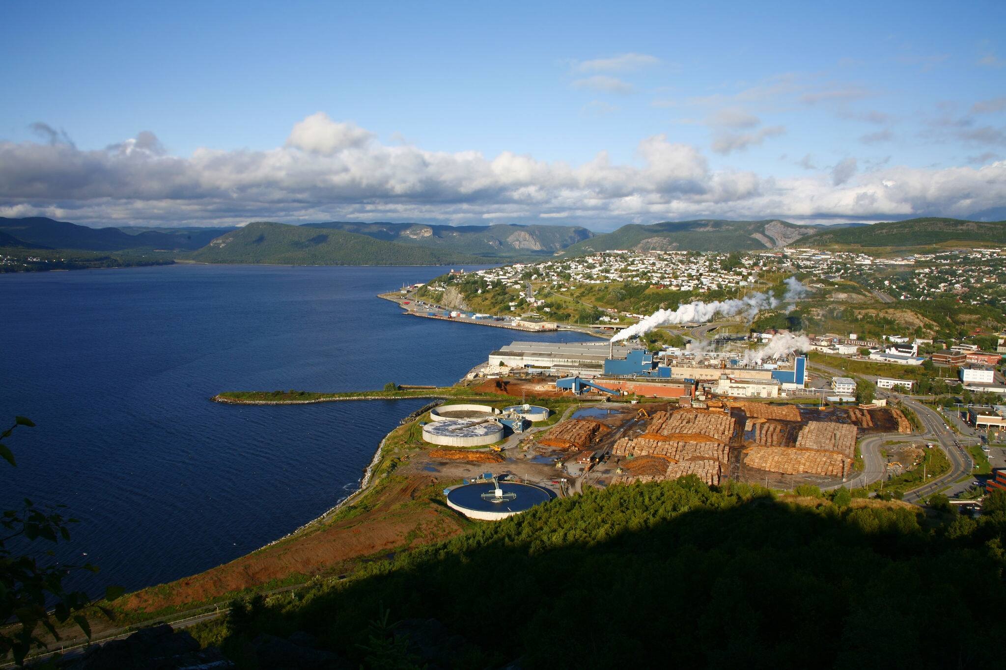 Pulp and Paper mill in Corner Brook, Newfoundland (Canada)