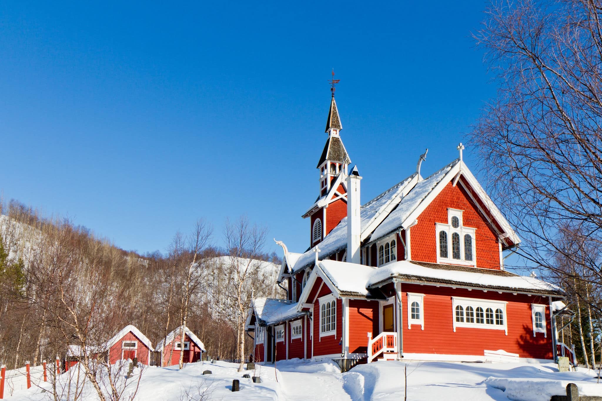 The chapel in Neiden, Finnmark, Norway