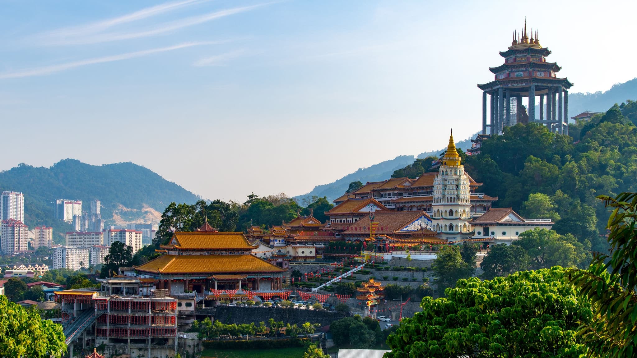 Kek Lok Si Temple at Georgetown Penang, Malasia int he day light time you can use for tourist advertisement