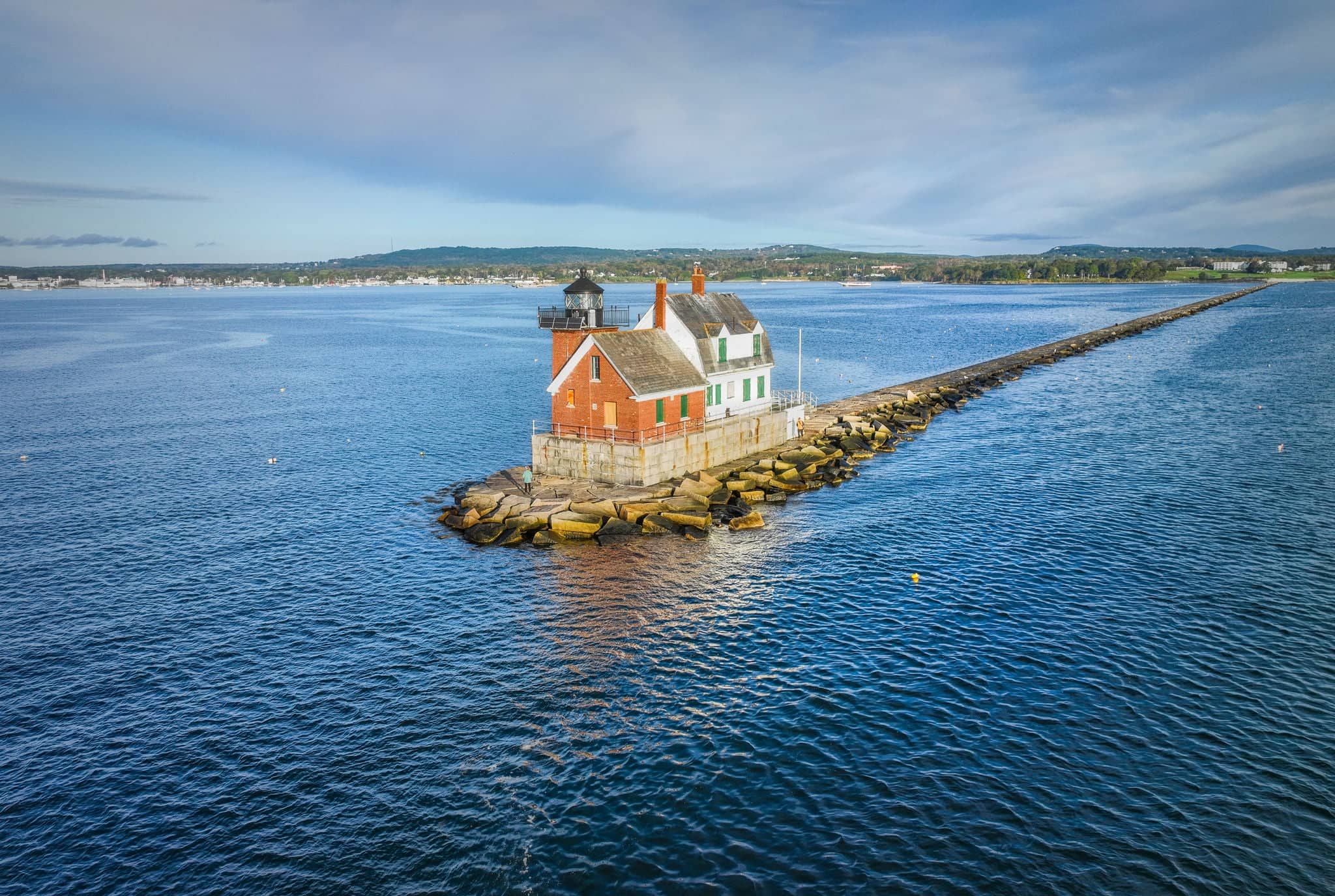 Rockland Harbor Breakwater Light is a historic lighthouse complex at the end of the Rockland Breakwater in the harbor of Rockland, Maine.  The light was established in 1902.