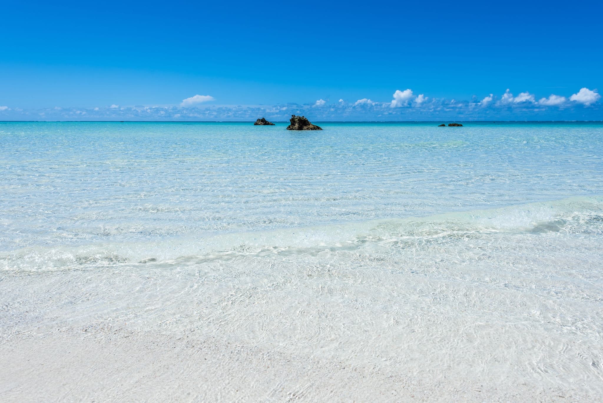 Beautiful sea of Miyakojima, Japan.